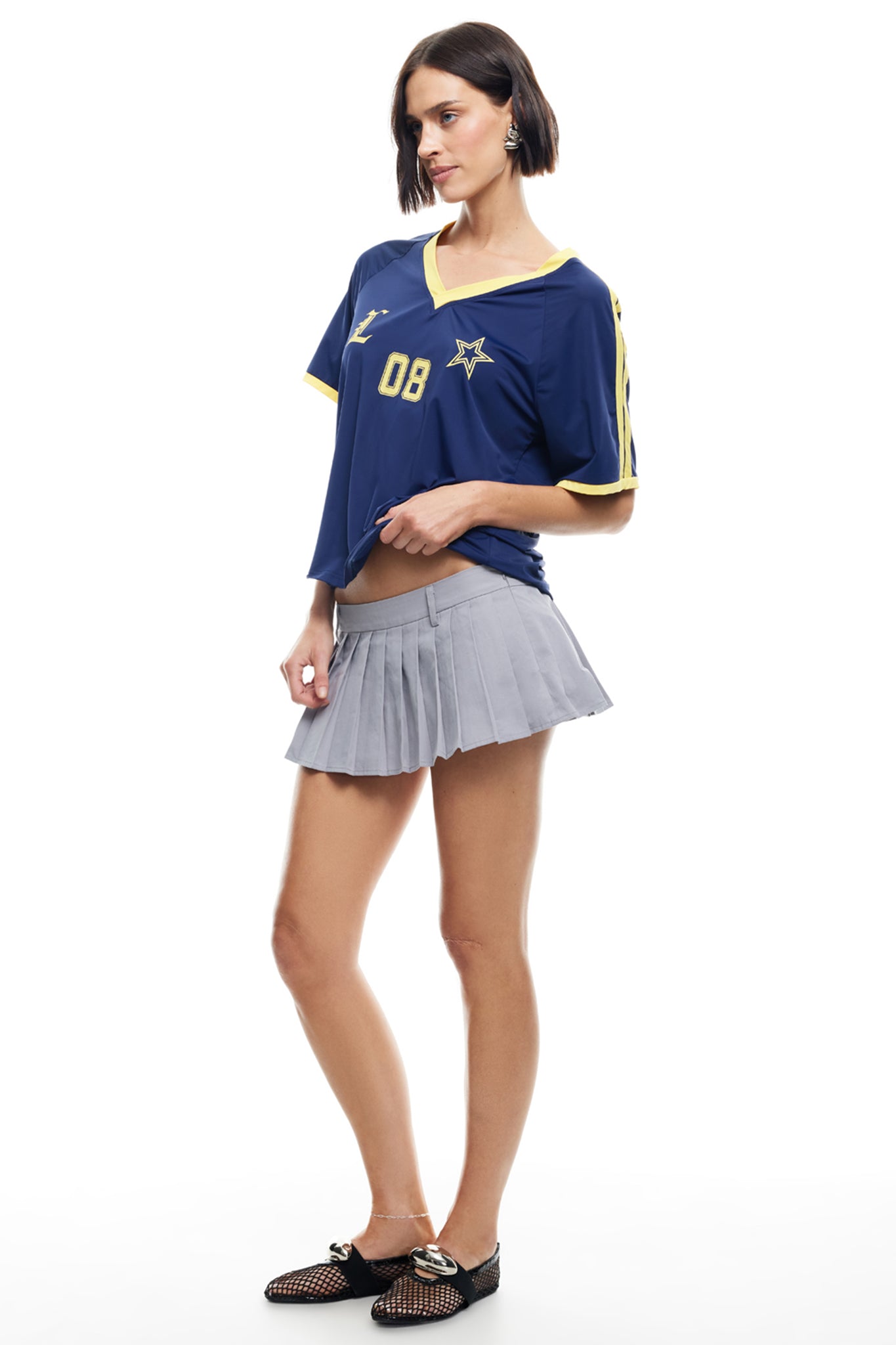 LIONESS RIDER MINI SKIRT SLATE by Selfie Leslie