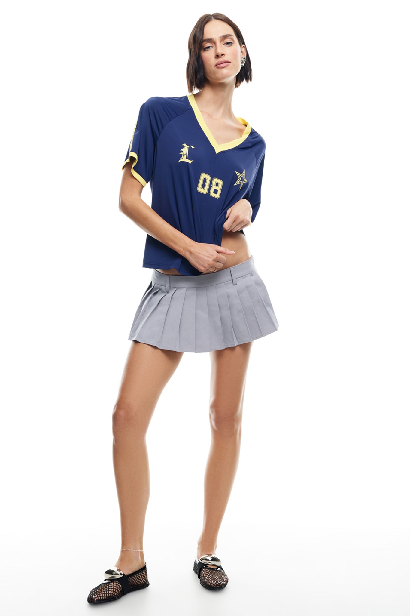 LIONESS RIDER MINI SKIRT SLATE by Selfie Leslie