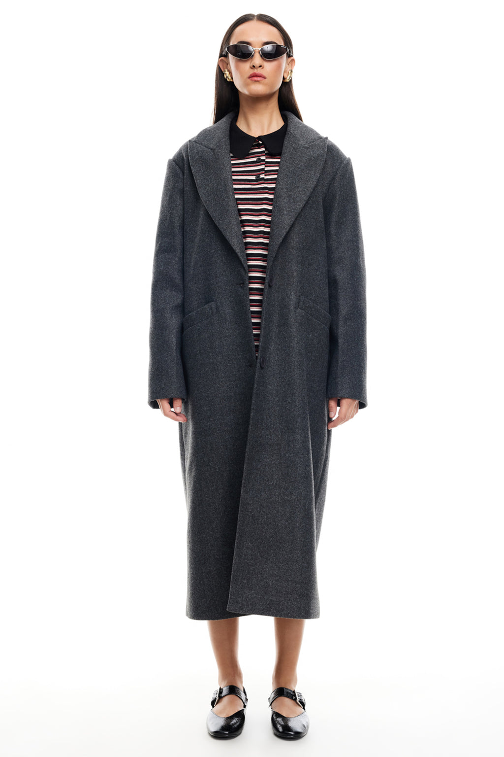 LIONESS Olsen Coat Grey Marle by Selfie Leslie