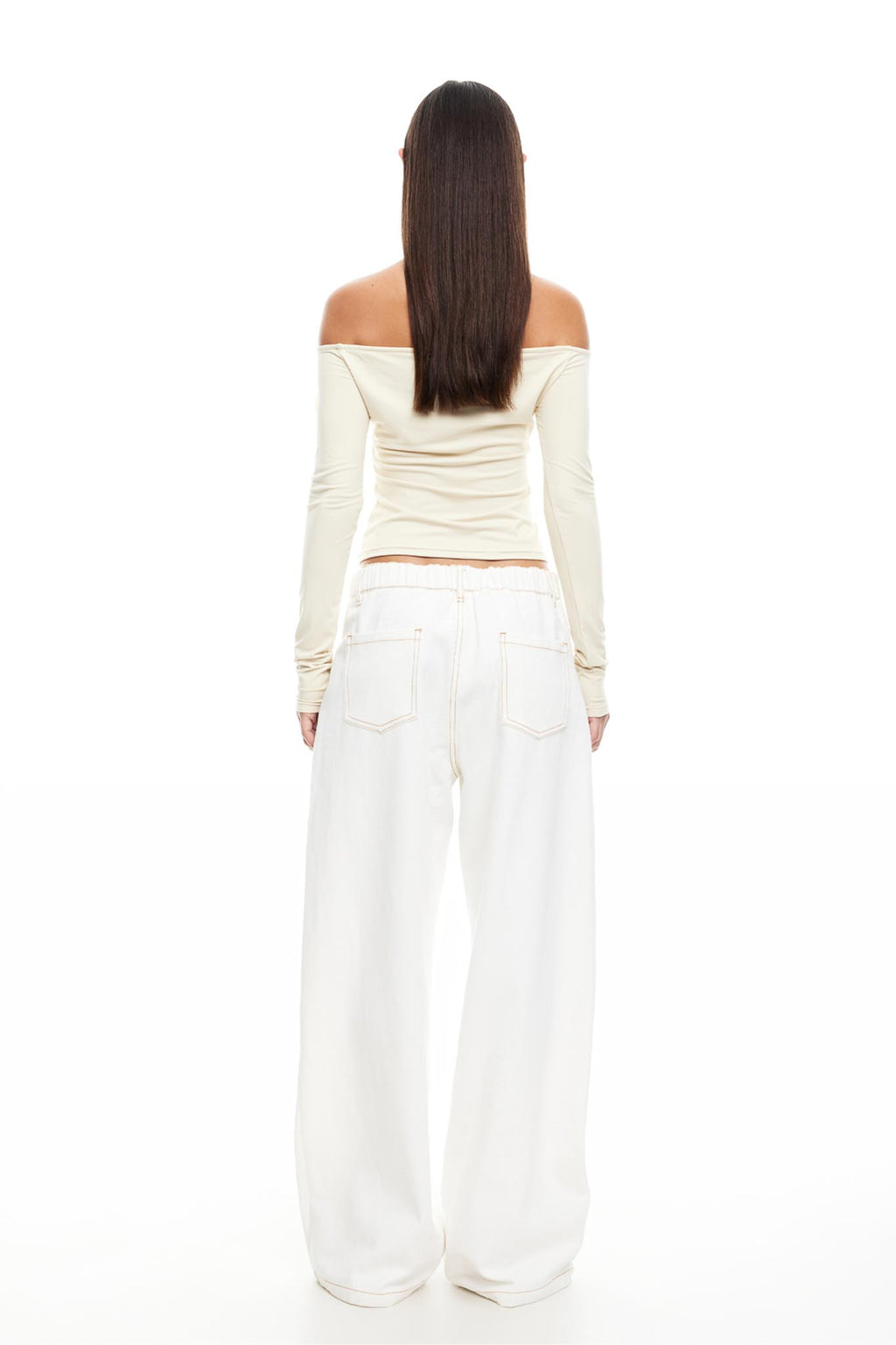 LIONESS Insightful Off Shoulder Top Ivory by Selfie Leslie
