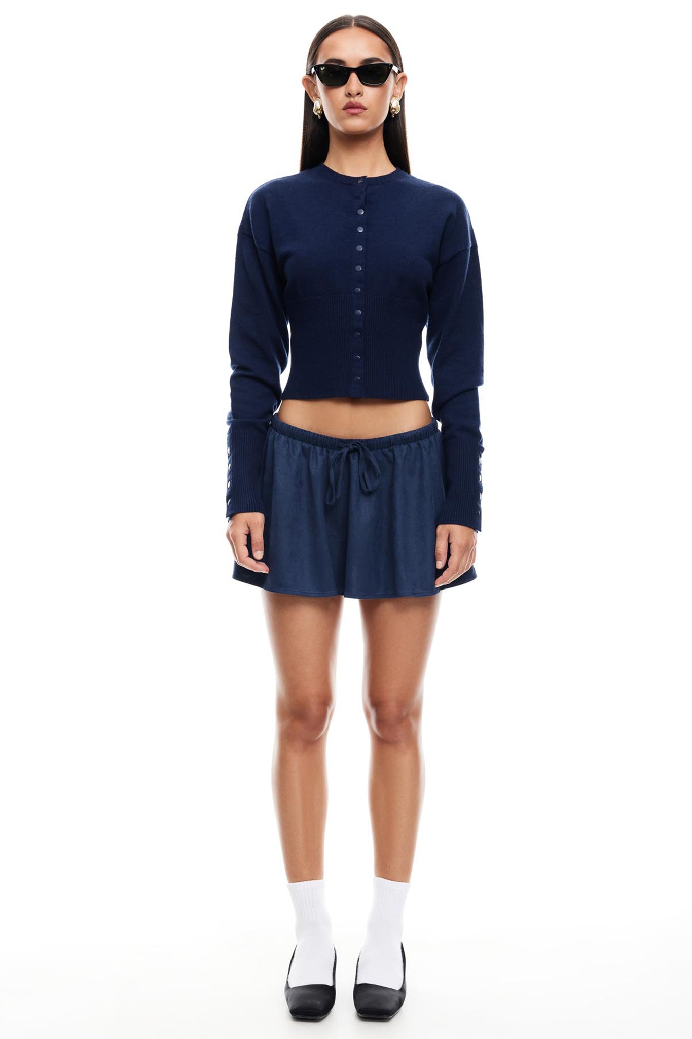 LIONESS Ghost Mini Skirt Navy by Selfie Leslie