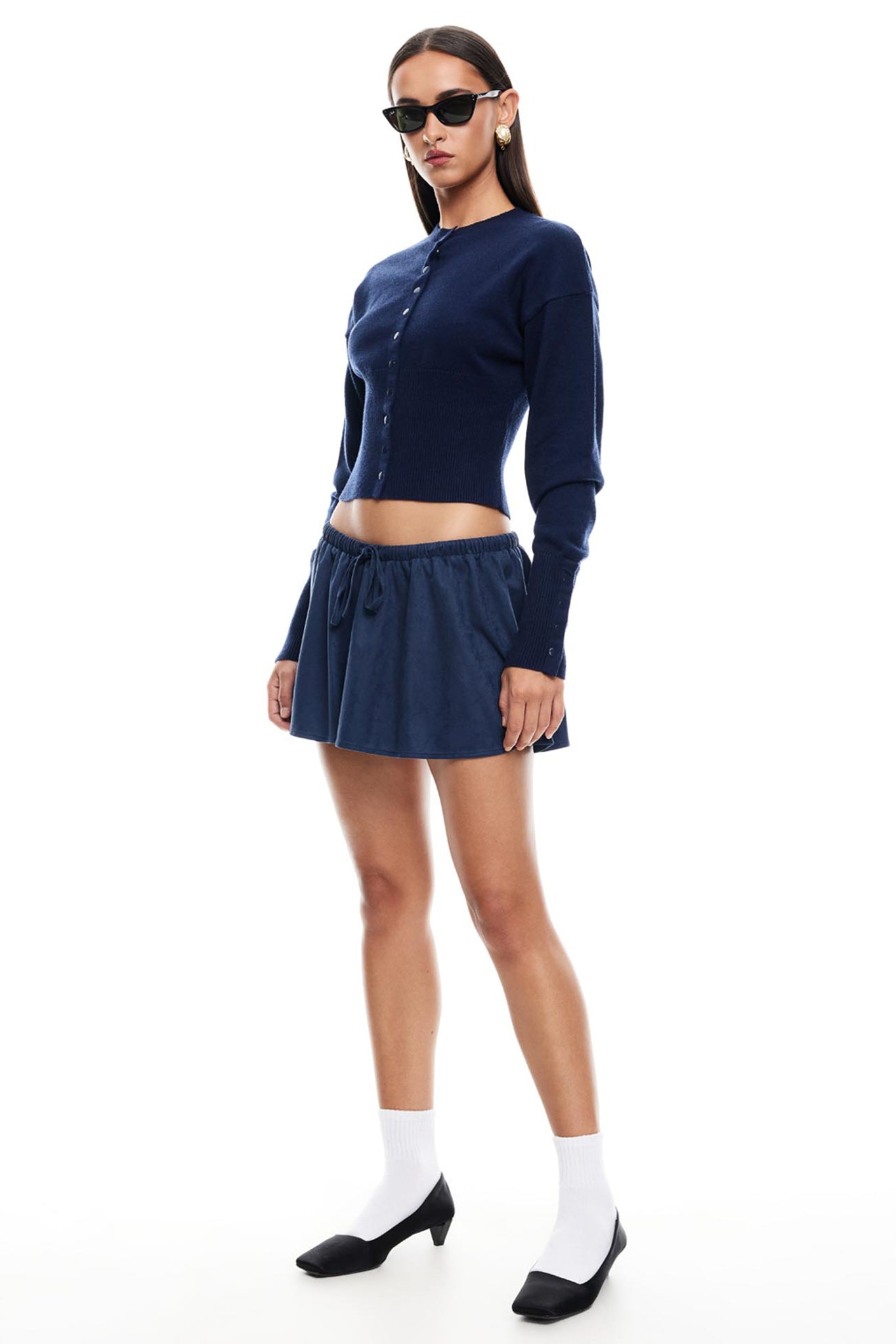 LIONESS Ghost Mini Skirt Navy by Selfie Leslie