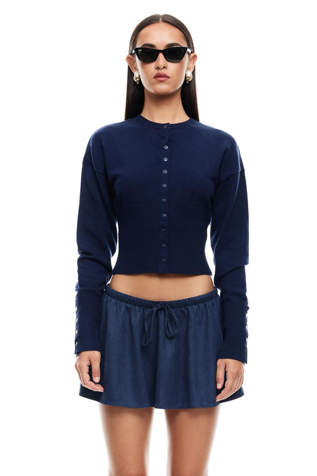 LIONESS Ghost Mini Skirt Navy by Selfie Leslie