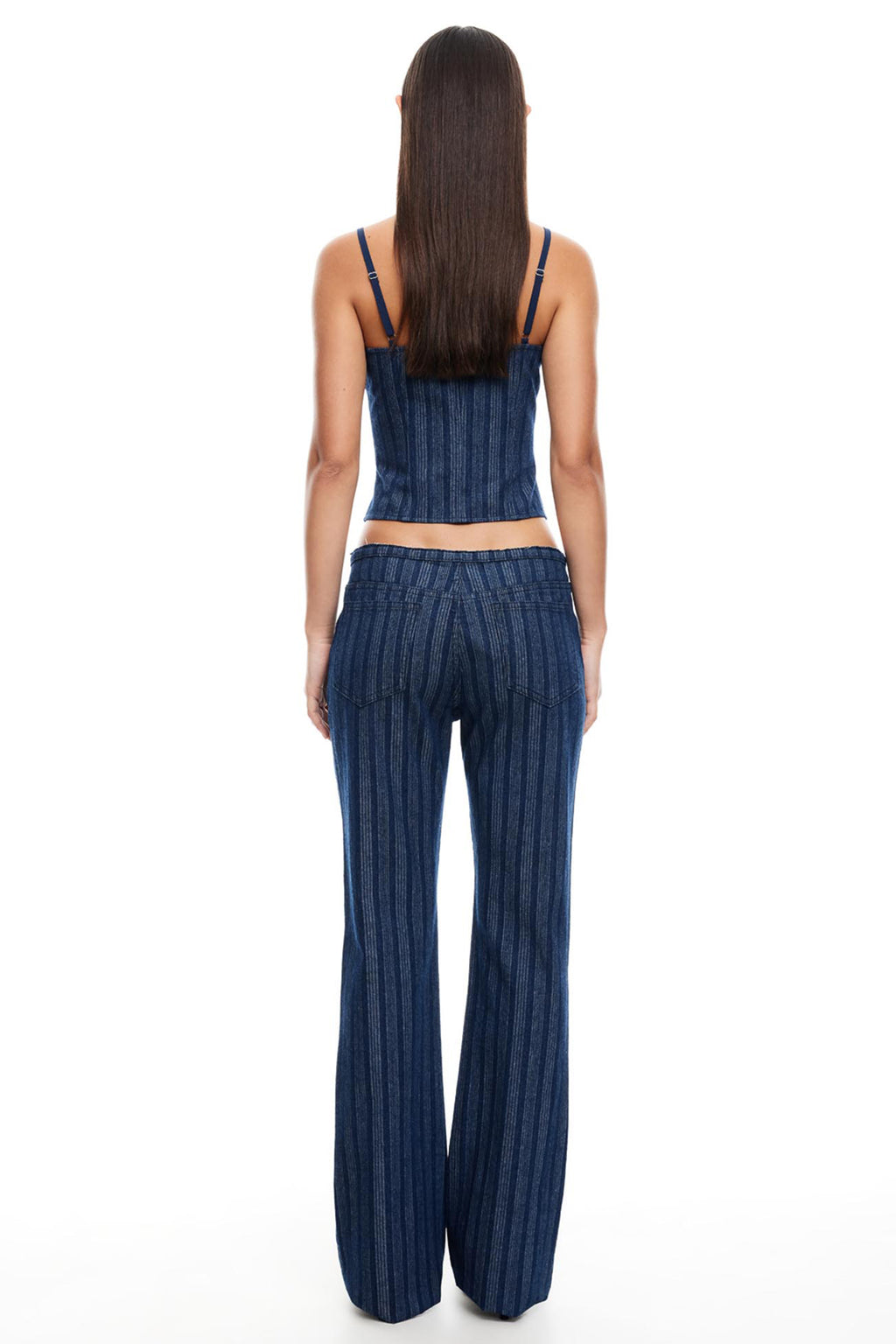 LIONESS Charismatic Denim Corset Navy by Selfie Leslie