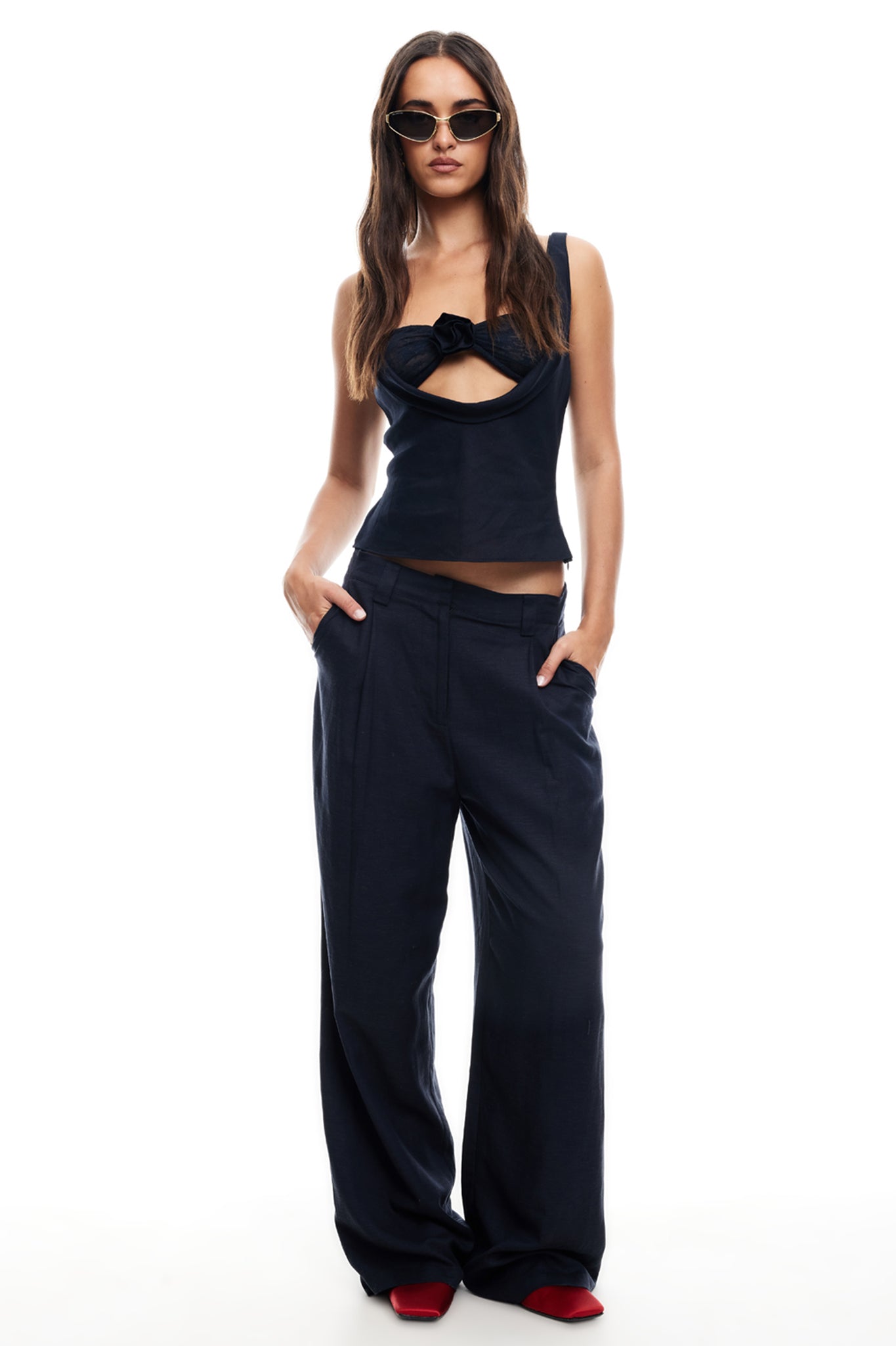 LIONESS Delilah Top Navy by Selfie Leslie