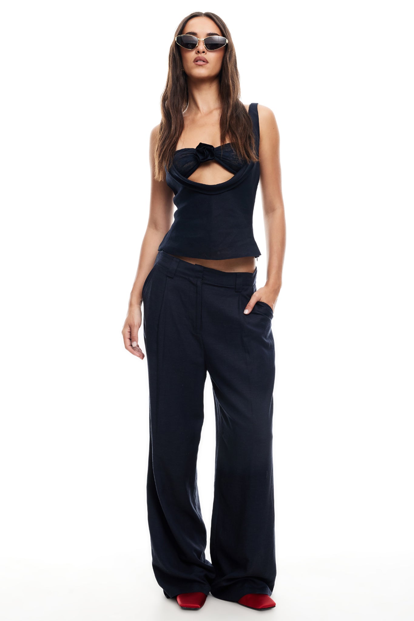 LIONESS Delilah Top Navy by Selfie Leslie