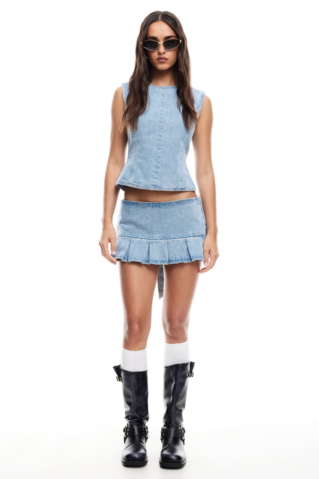 LIONESS Countryside Top Denim by Selfie Leslie