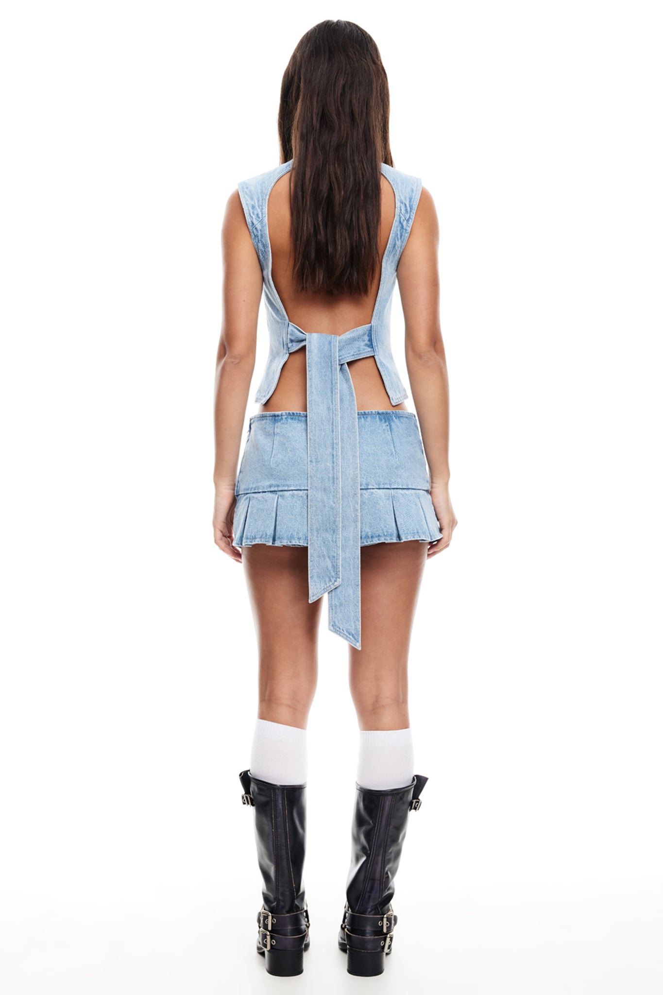 LIONESS Miracle Mini Skirt Denim by Selfie Leslie