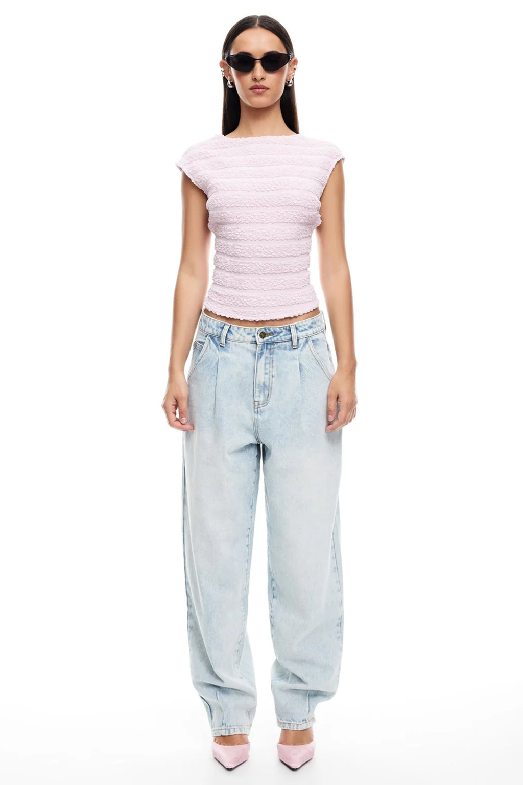 LIONESS Uno Tie Top Blush by Selfie Leslie