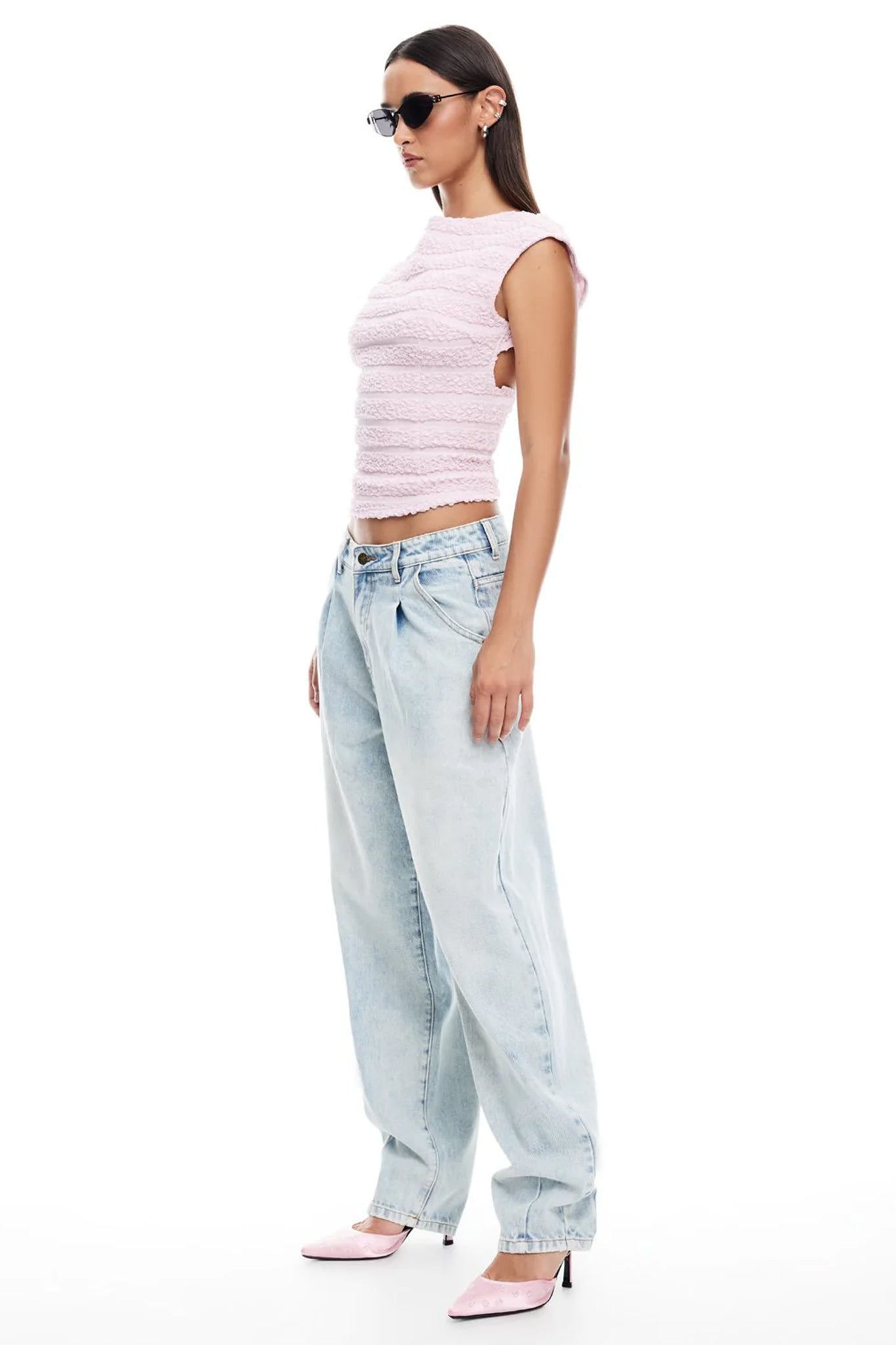 LIONESS Uno Tie Top Blush by Selfie Leslie