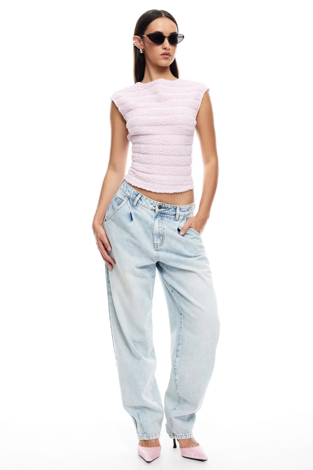 LIONESS Uno Tie Top Blush by Selfie Leslie