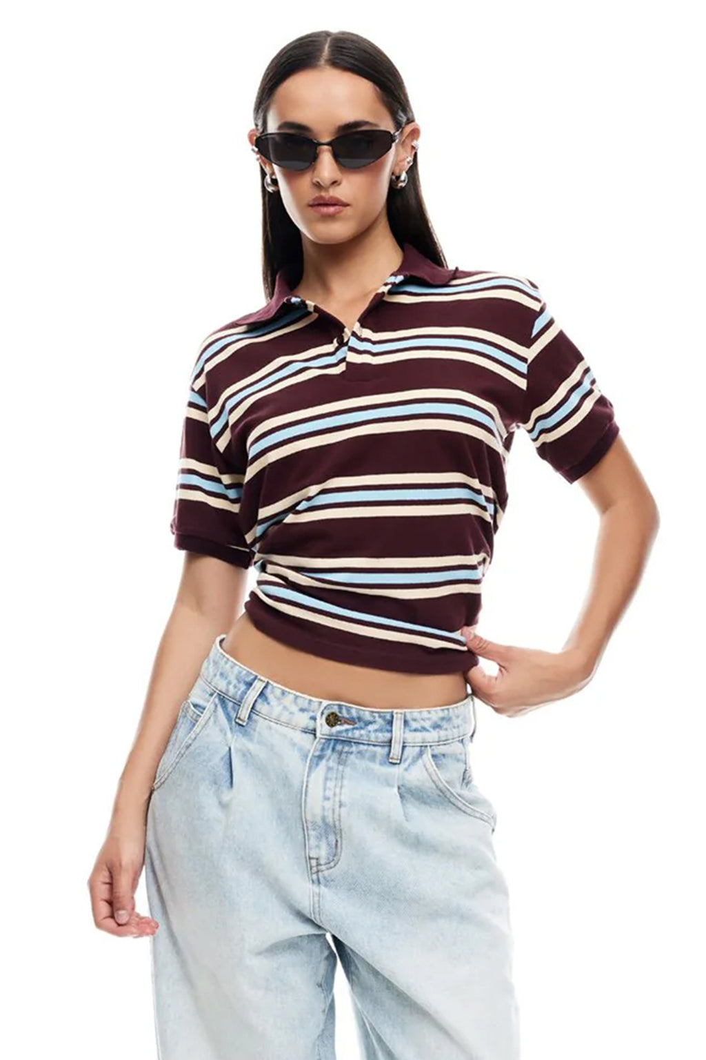 LIONESS Leisure Polo Chocolate Multi by Selfie Leslie
