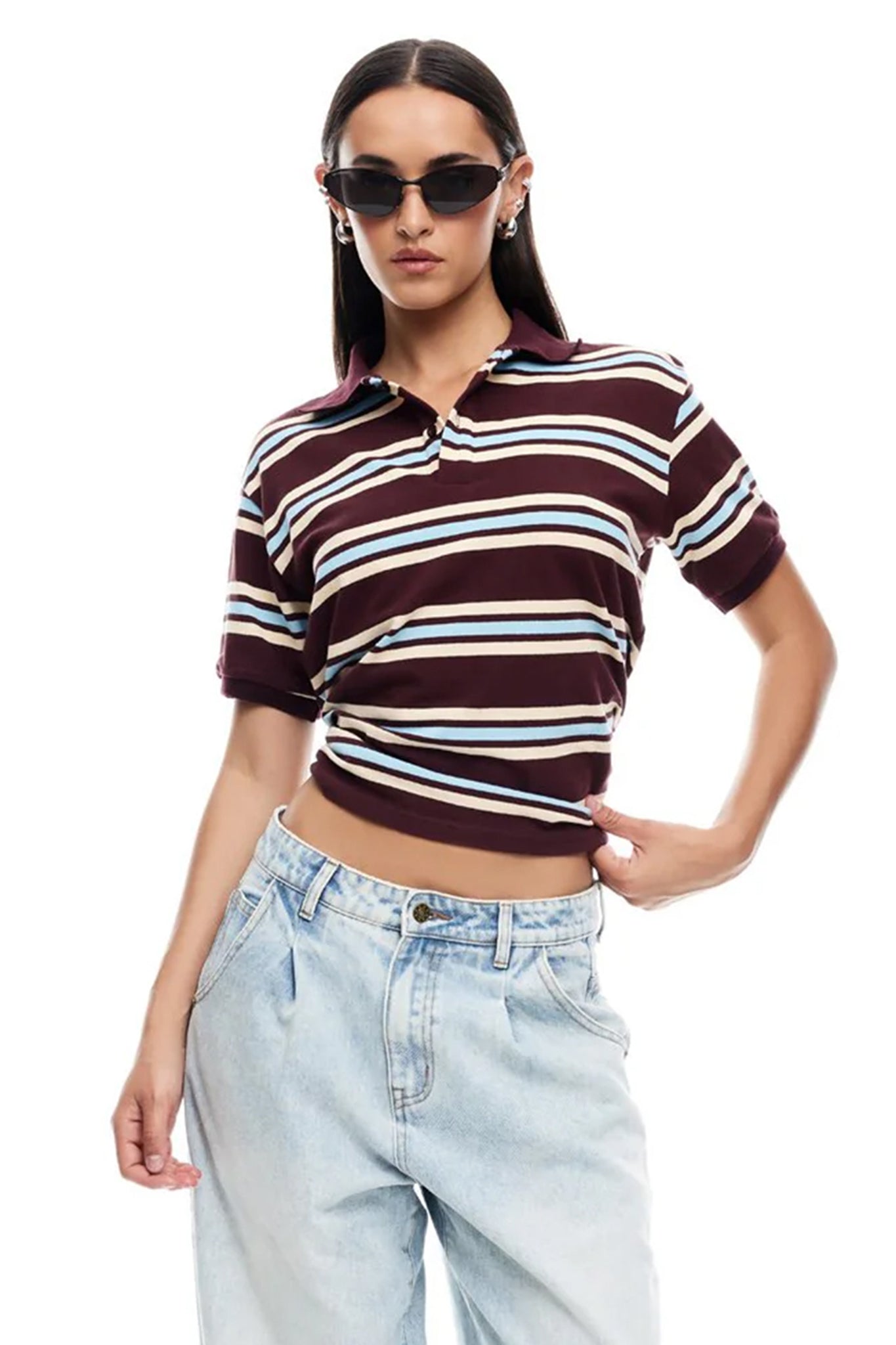 LIONESS Leisure Polo Chocolate Multi by Selfie Leslie