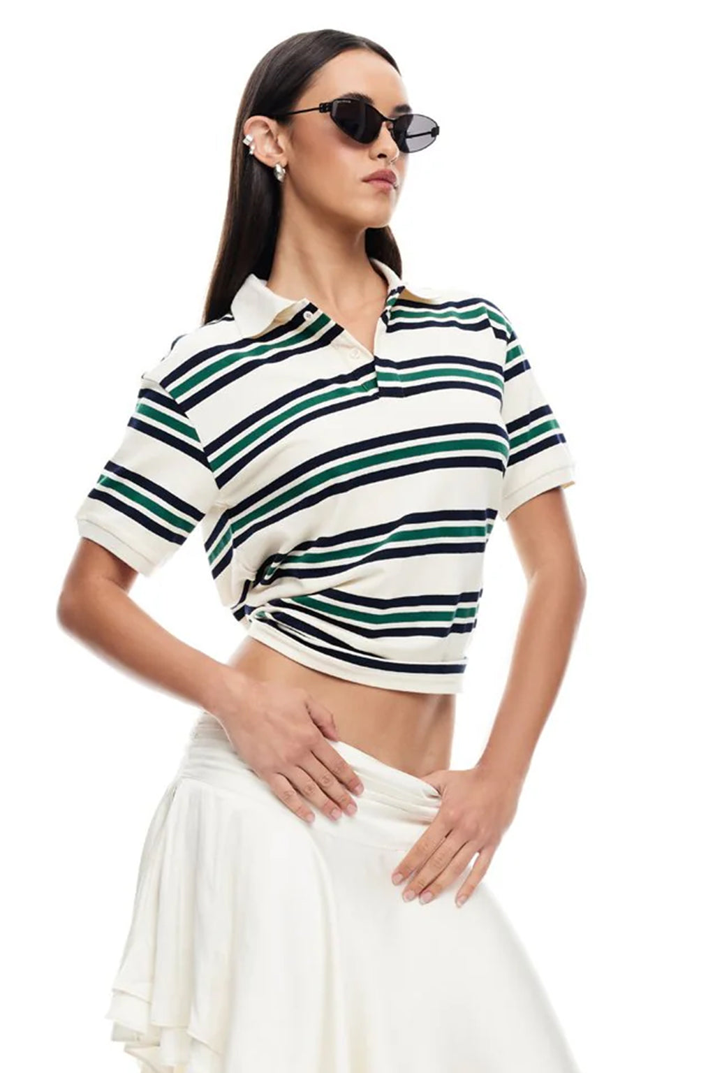 LIONESS Leisure Polo Ivory Moss by Selfie Leslie
