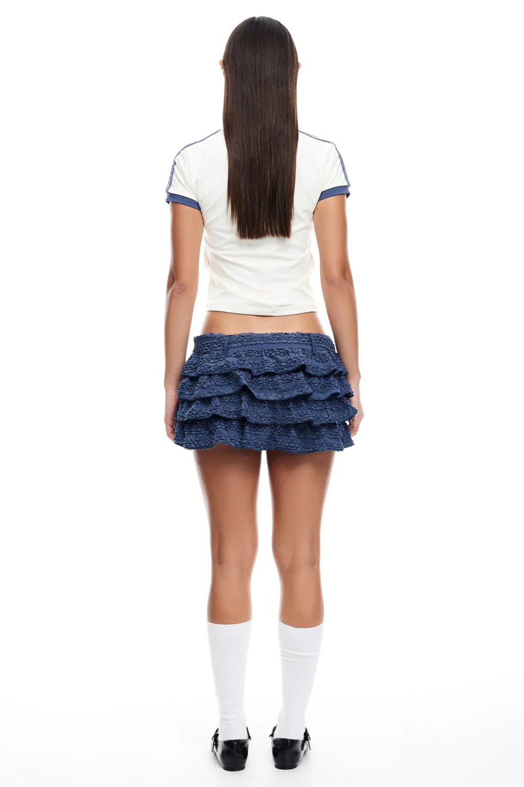 LIONESS Match Point Mini Skort Ivory Navy by Selfie Leslie