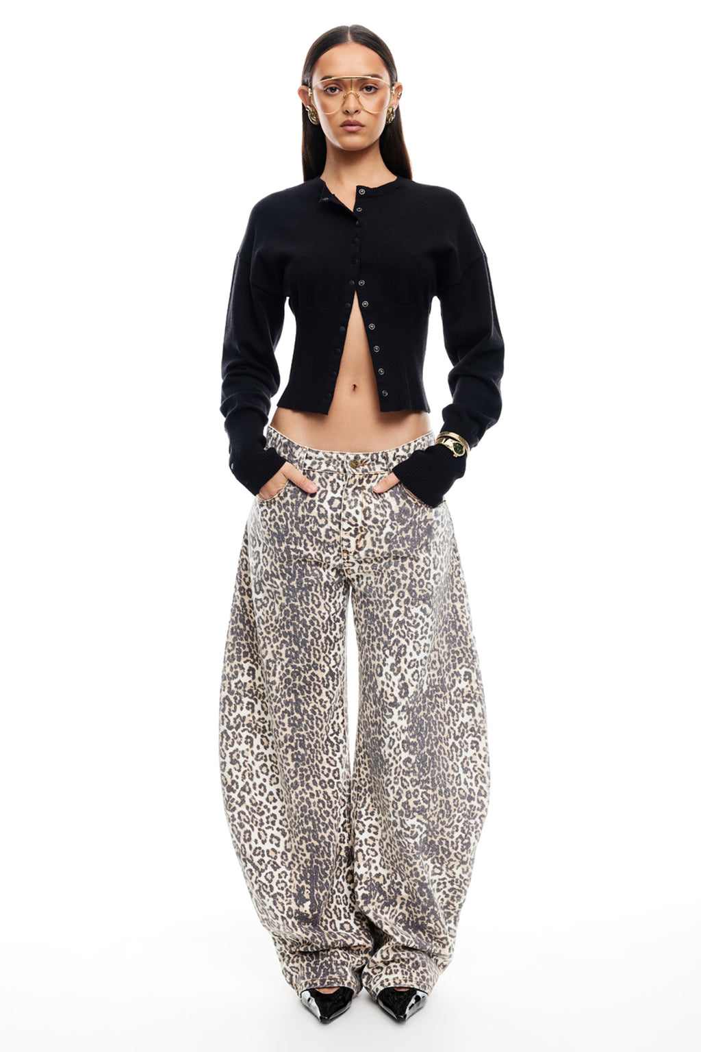 LIONESS Horseshoe Jeans Leopard Fade by Selfie Leslie