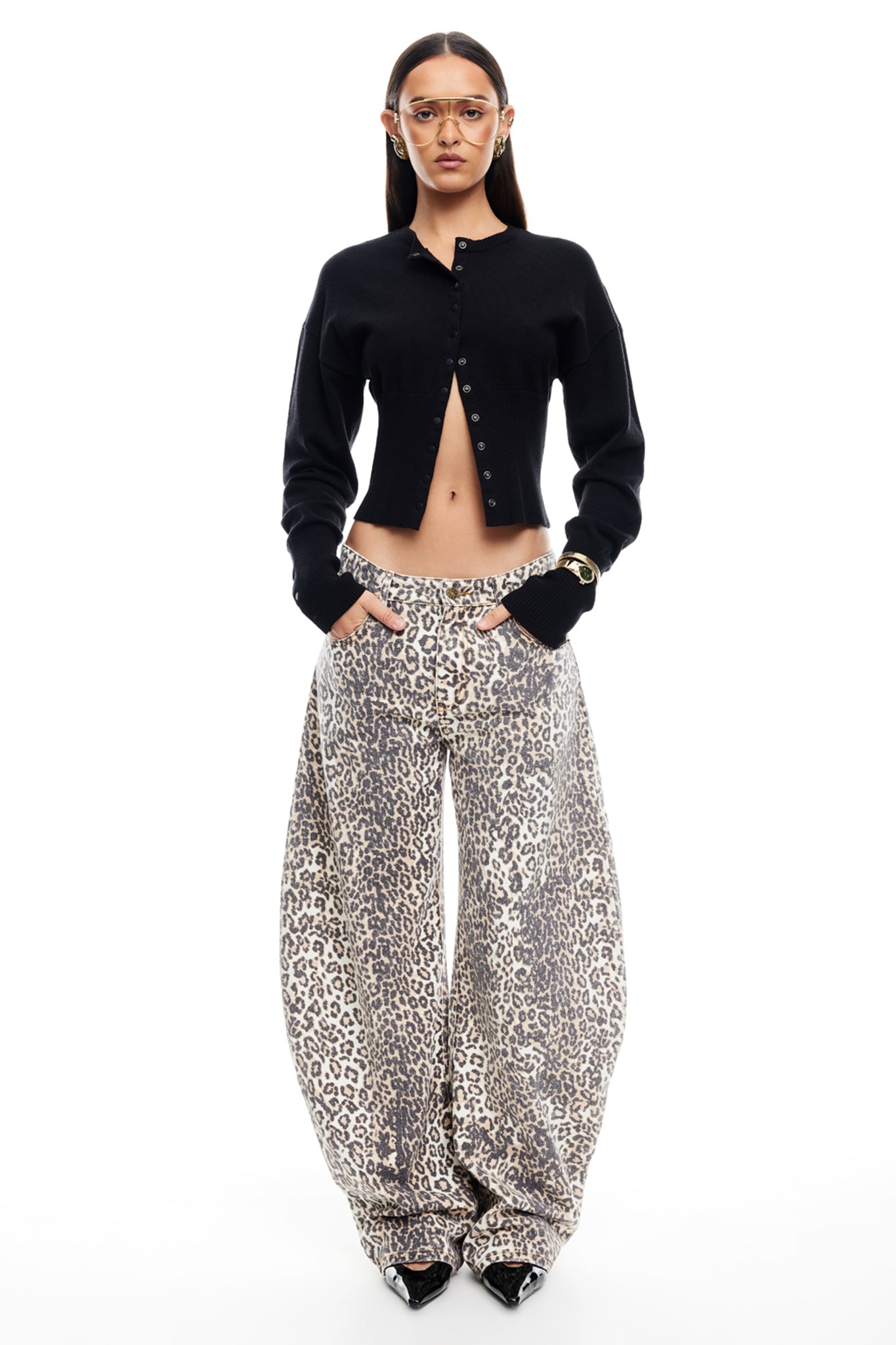 LIONESS Horseshoe Jeans Leopard Fade by Selfie Leslie