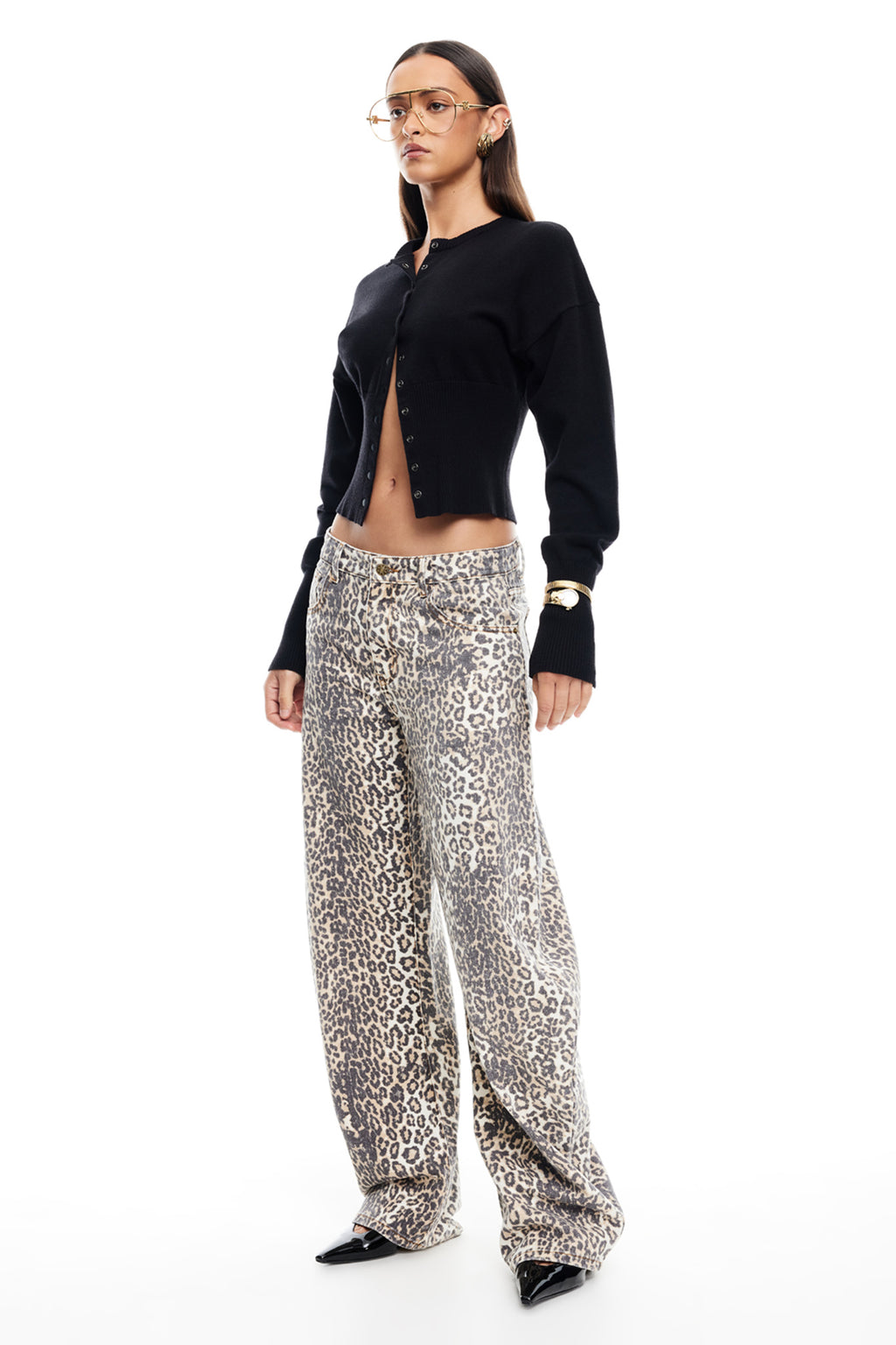 LIONESS Horseshoe Jeans Leopard Fade by Selfie Leslie