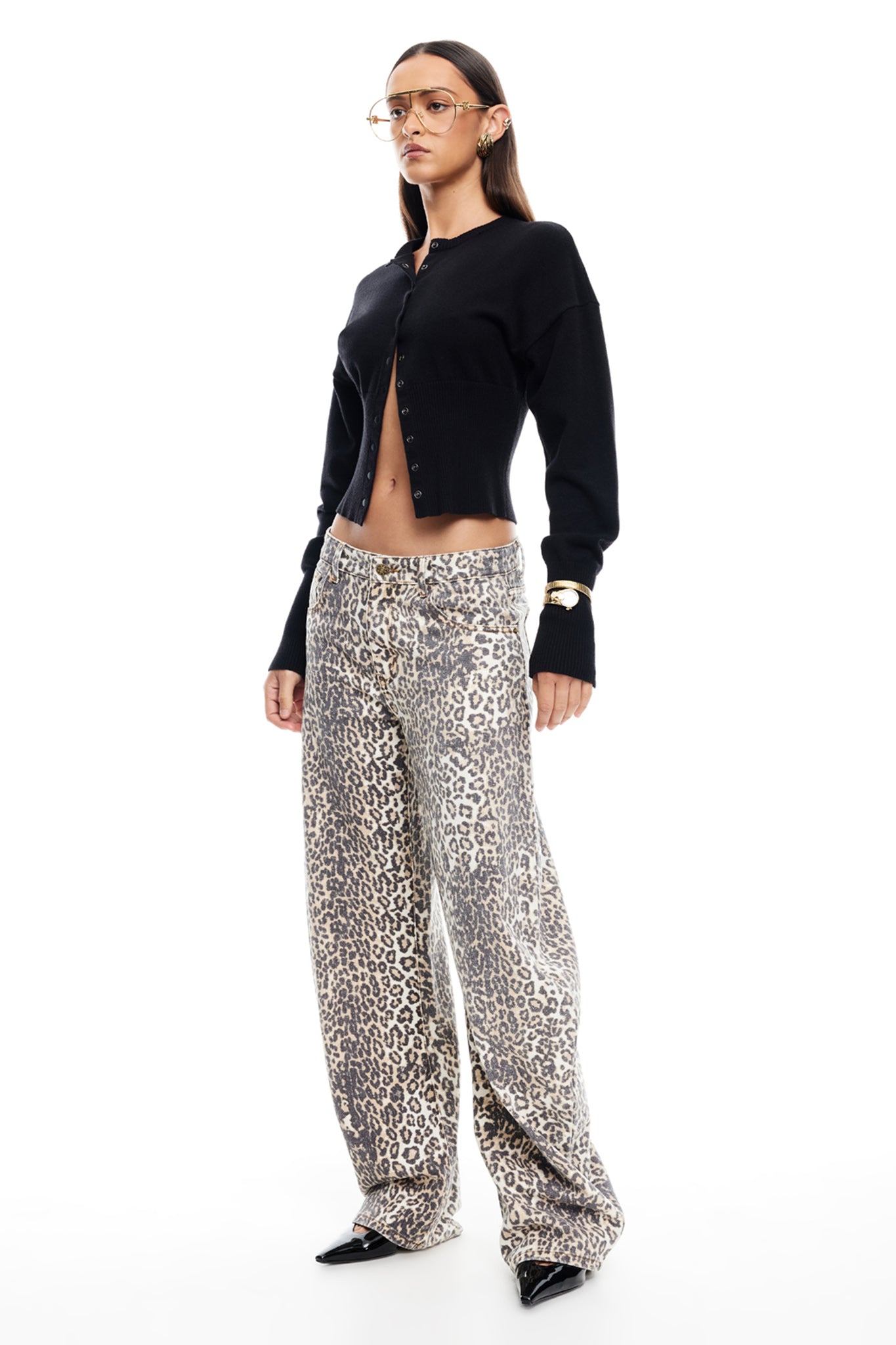 LIONESS Horseshoe Jeans Leopard Fade by Selfie Leslie