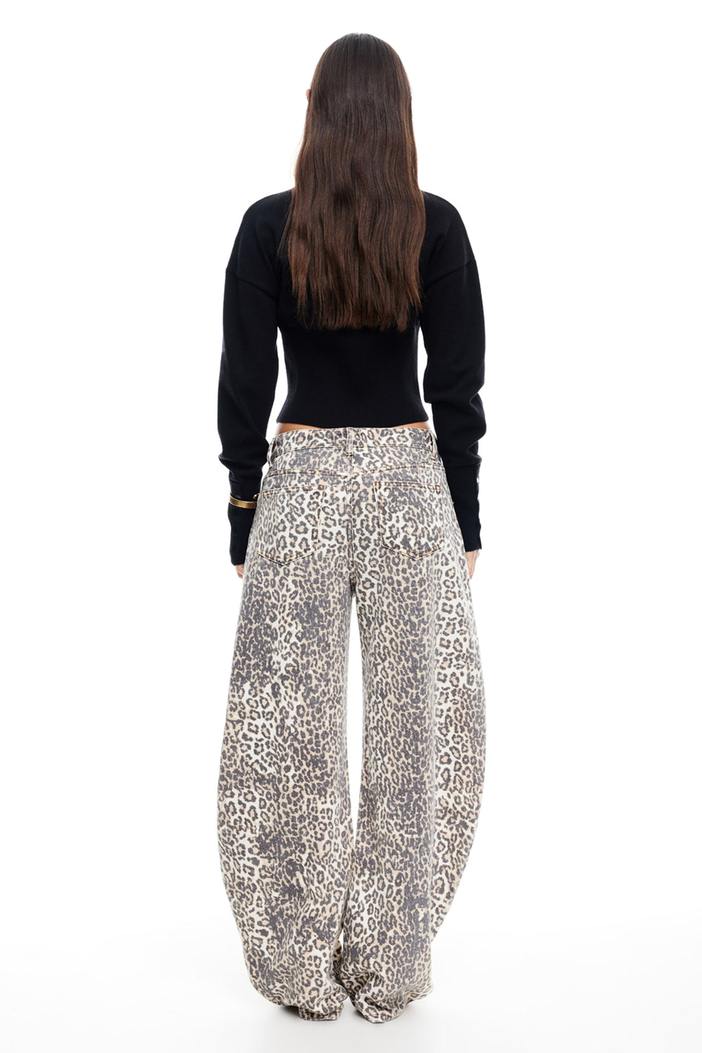 LIONESS Horseshoe Jeans Leopard Fade by Selfie Leslie