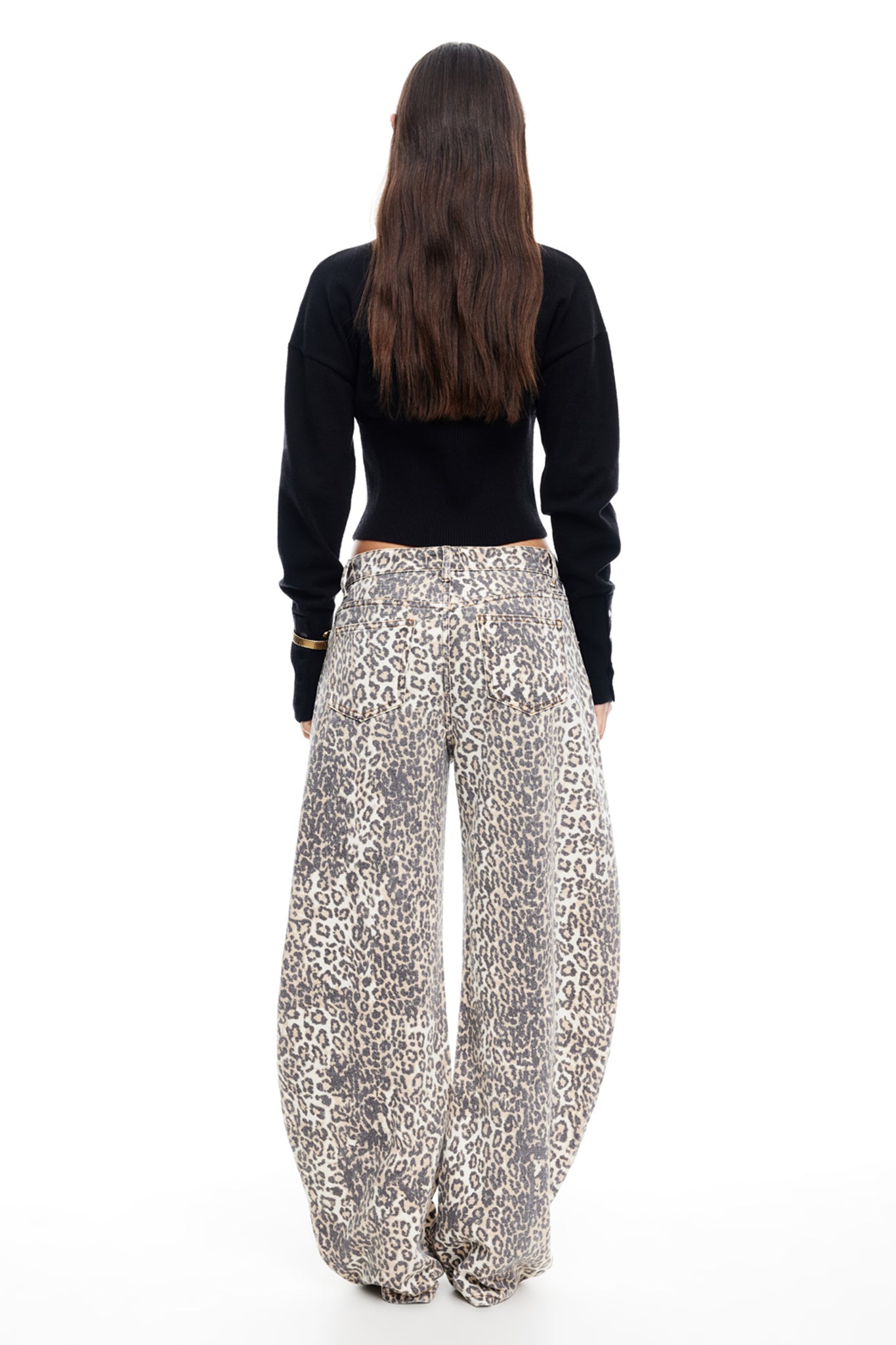 LIONESS Horseshoe Jeans Leopard Fade by Selfie Leslie