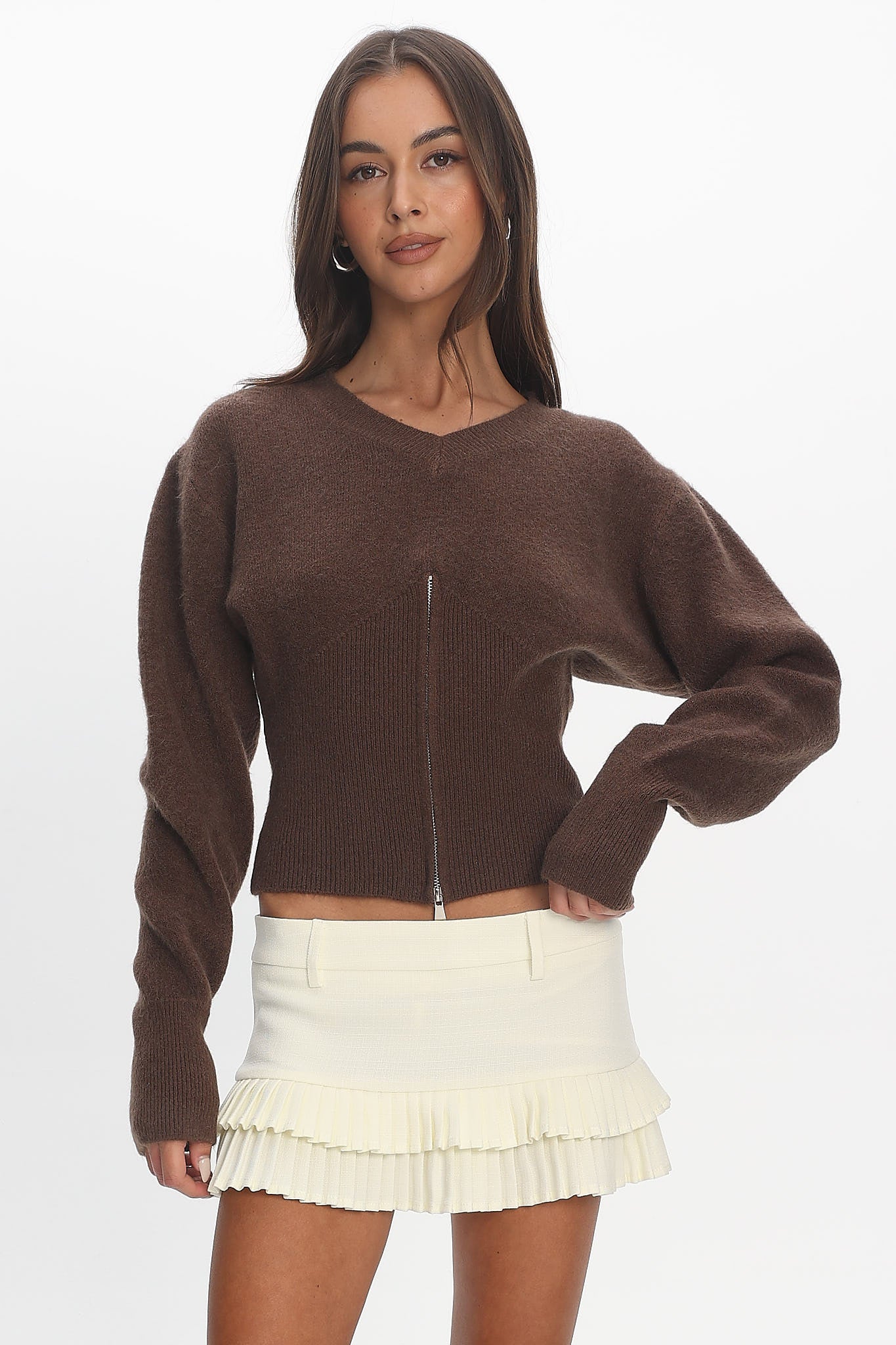 LIONESS Double Ruffle Mini Skort Soft Lemon