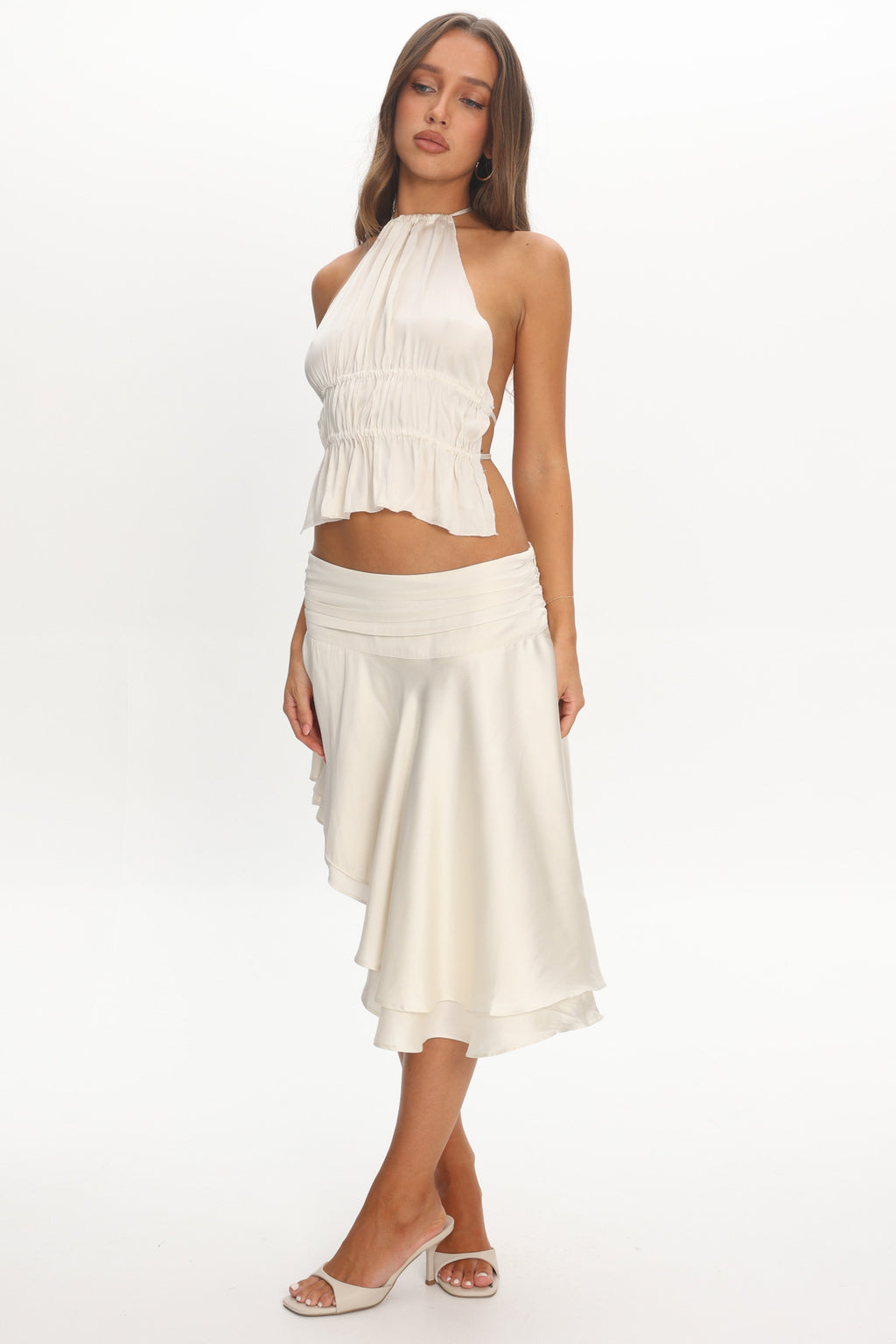 LIONESS Legacy Midi Skirt Ivory