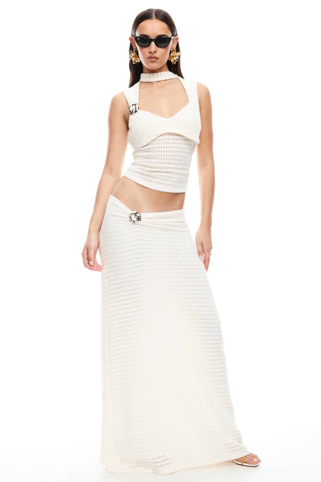 LIONESS In Your Dreams Maxi Skirt Cream by Selfie Leslie