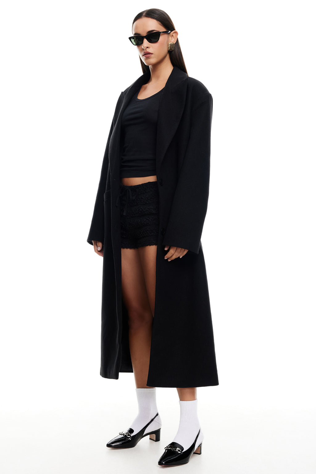 LIONESS Olsen Coat Onyx by Selfie Leslie