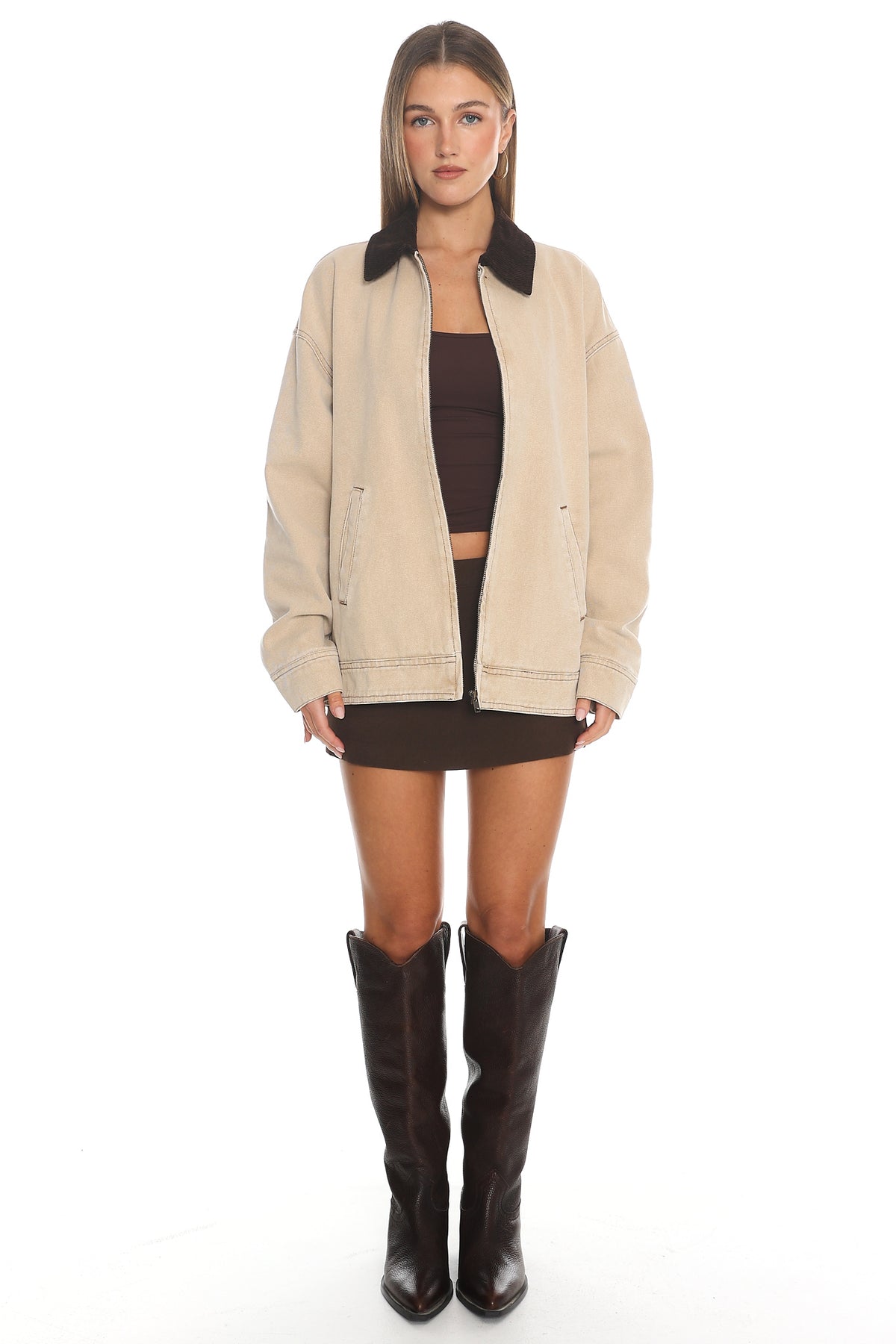LIONESS Workwear Jacket Stone by Selfie Leslie