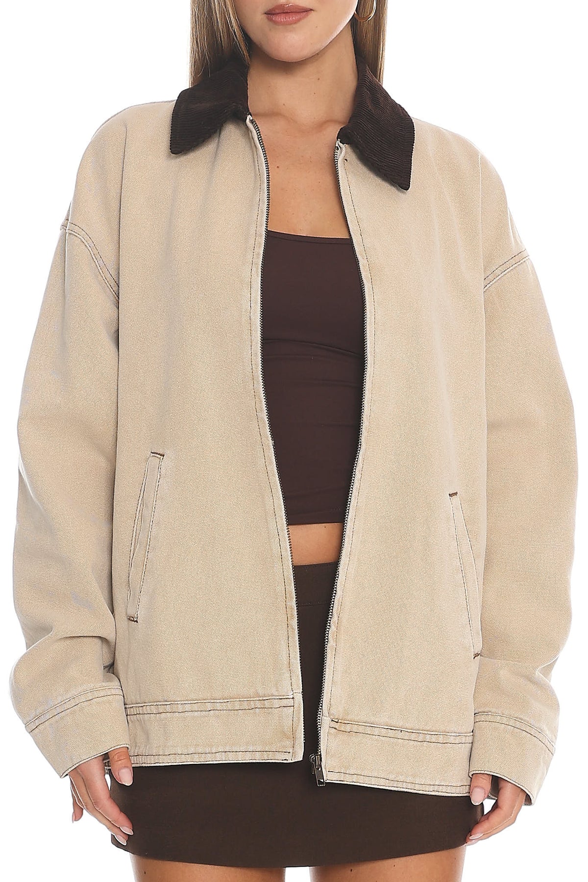 LIONESS Workwear Jacket Stone by Selfie Leslie