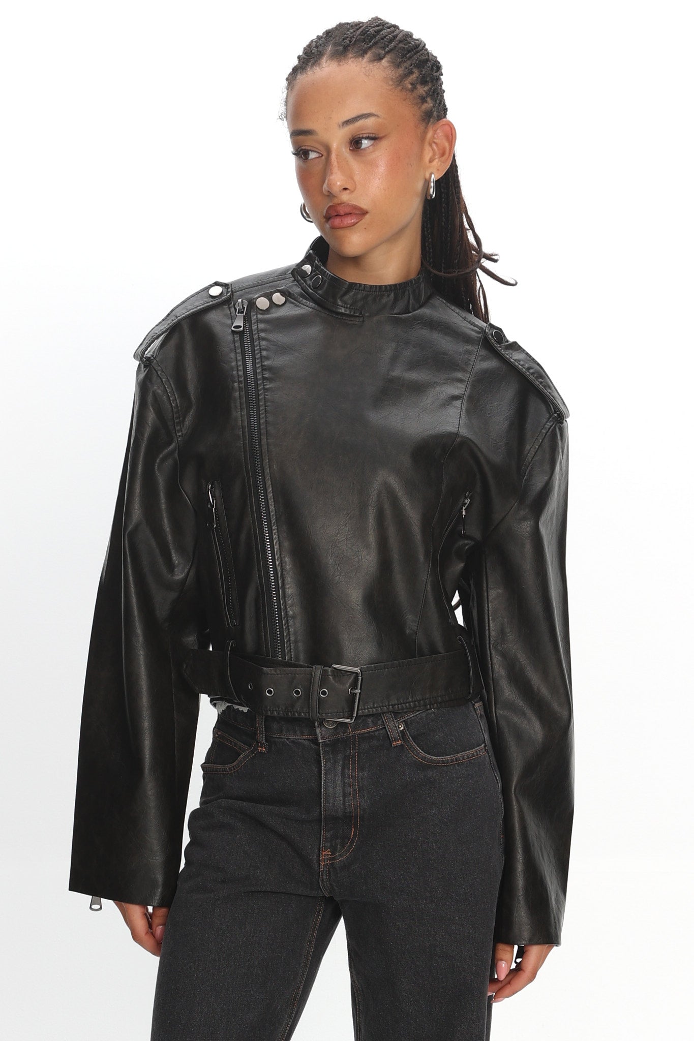 LIONESS Driftwood Bomber Jacket Onyx | Selfie Leslie