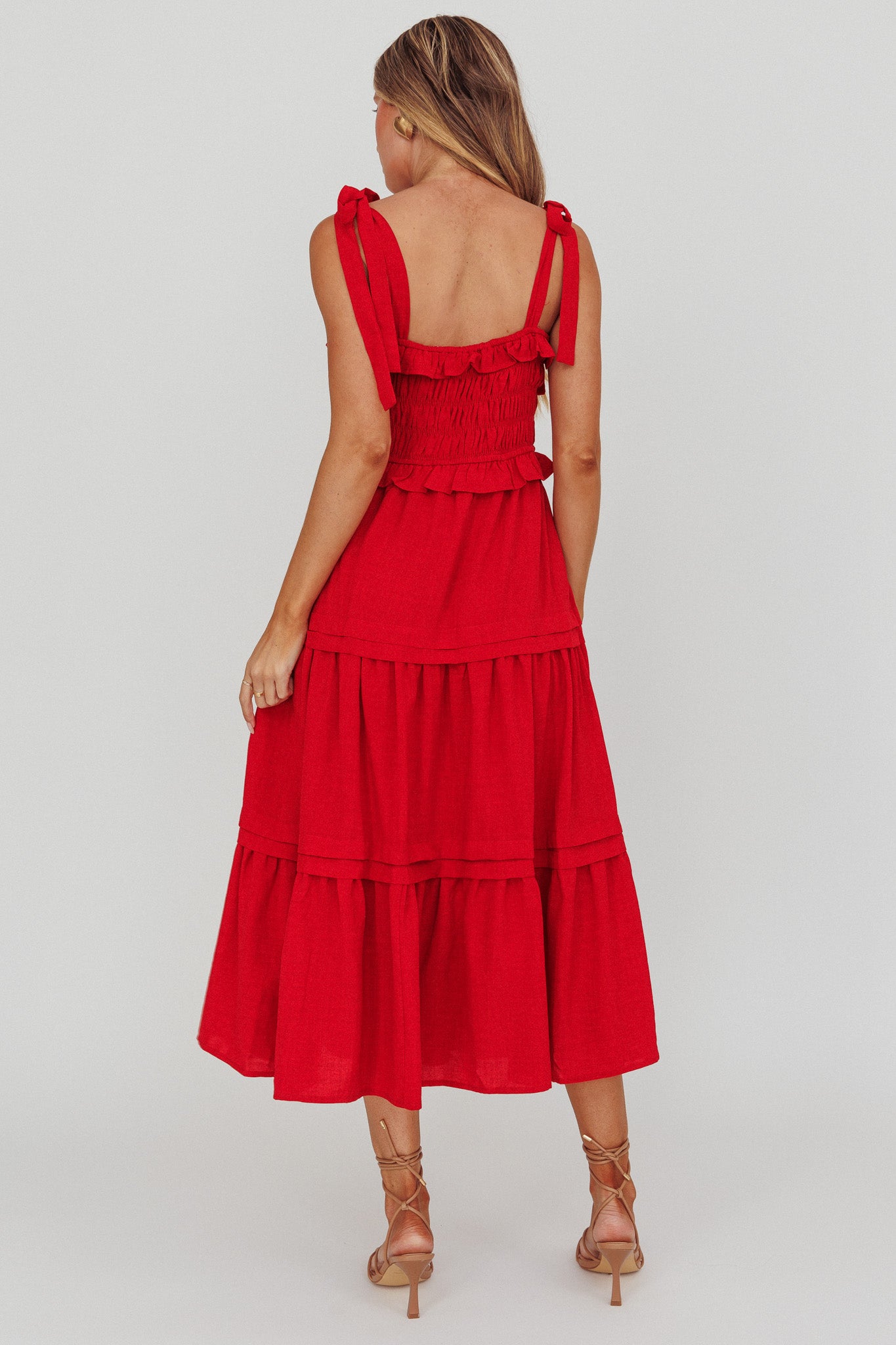 open lace back dress Mary Darling CL-163 Dress in Paprika by Nataya – WardrobeShop main image 0