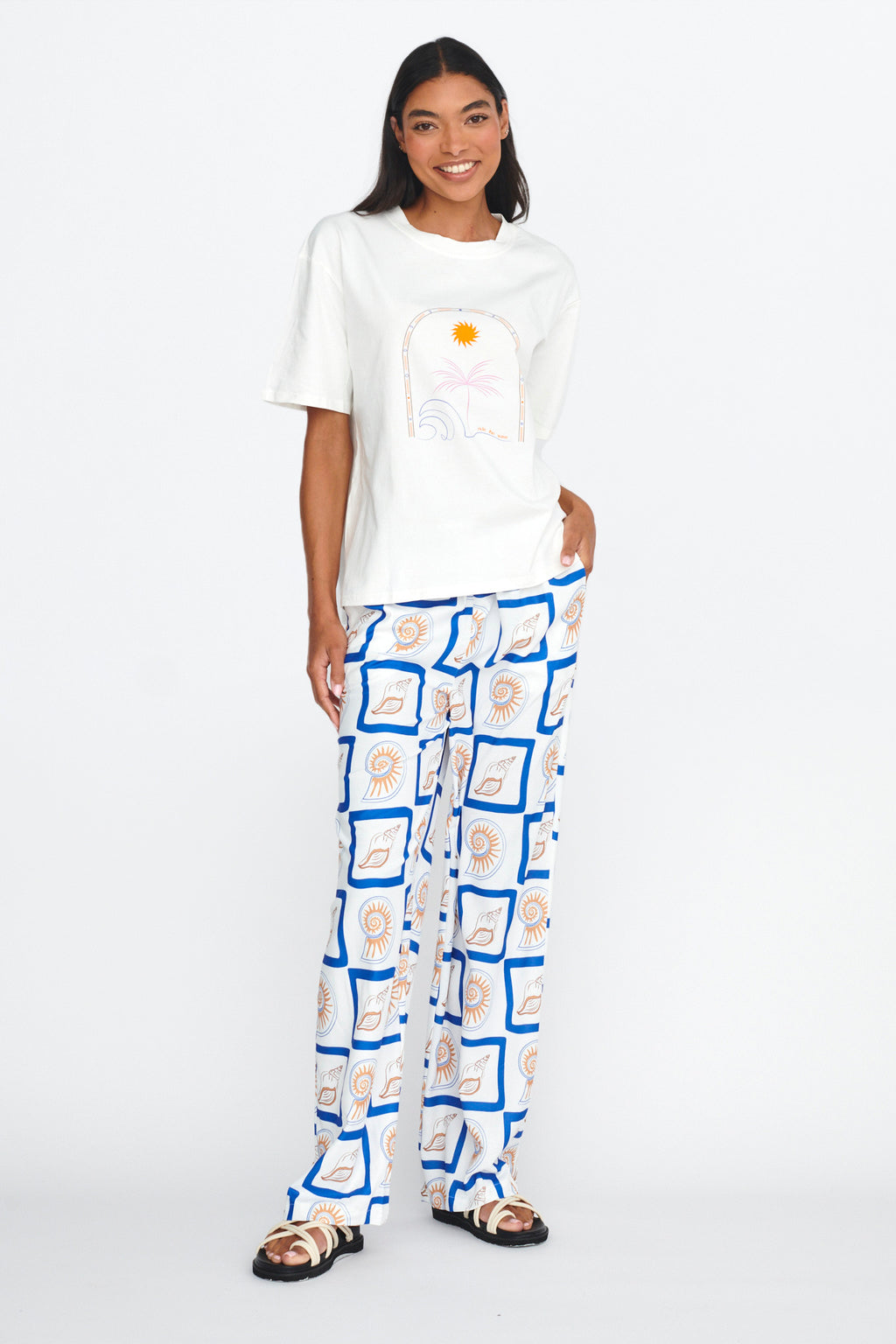 LOST IN LUNAR Ride The Wave Tee White by Selfie Leslie
