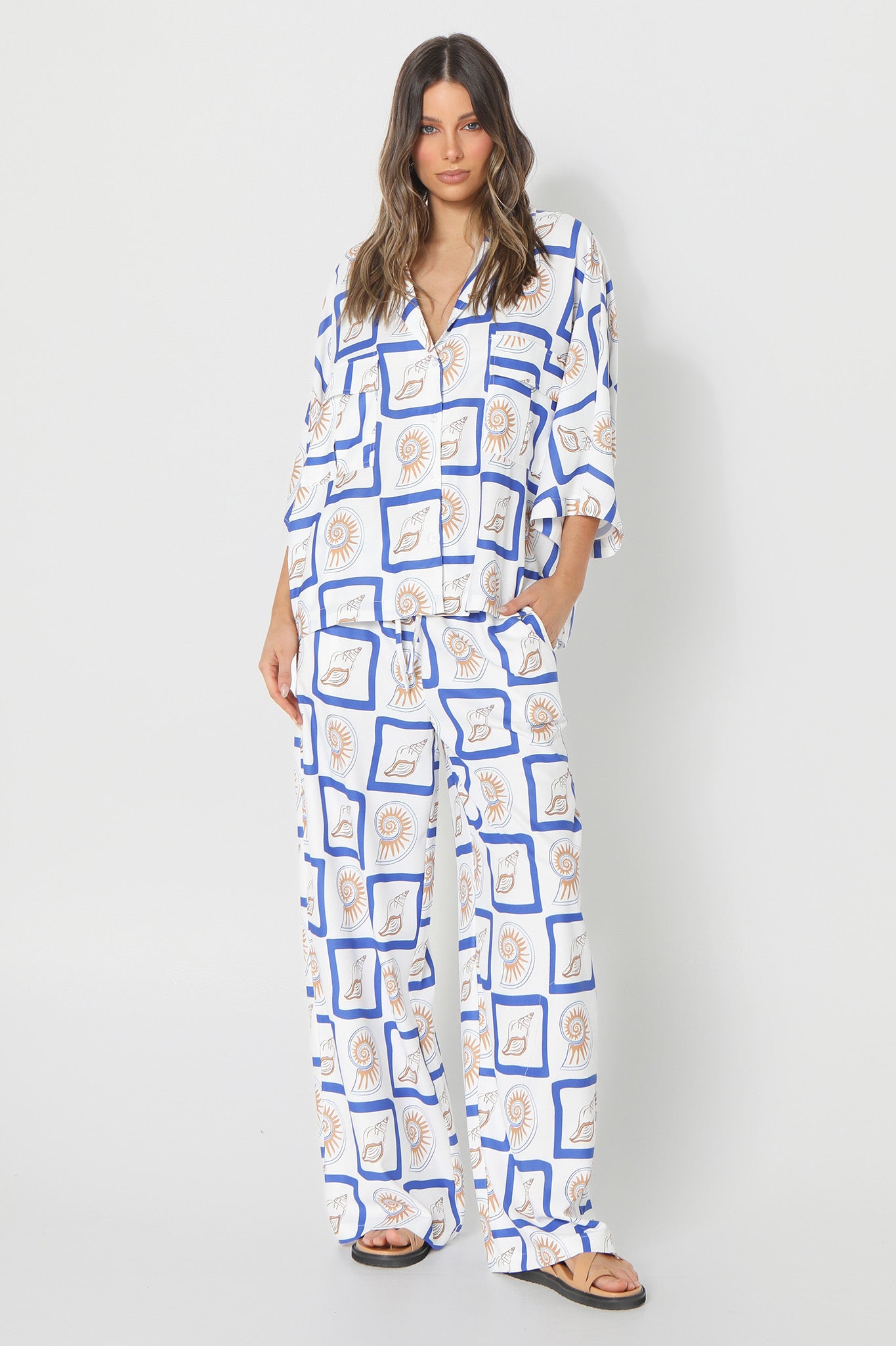 LOST IN LUNAR Sundown Shirt 2.0 Shell Print by Selfie Leslie