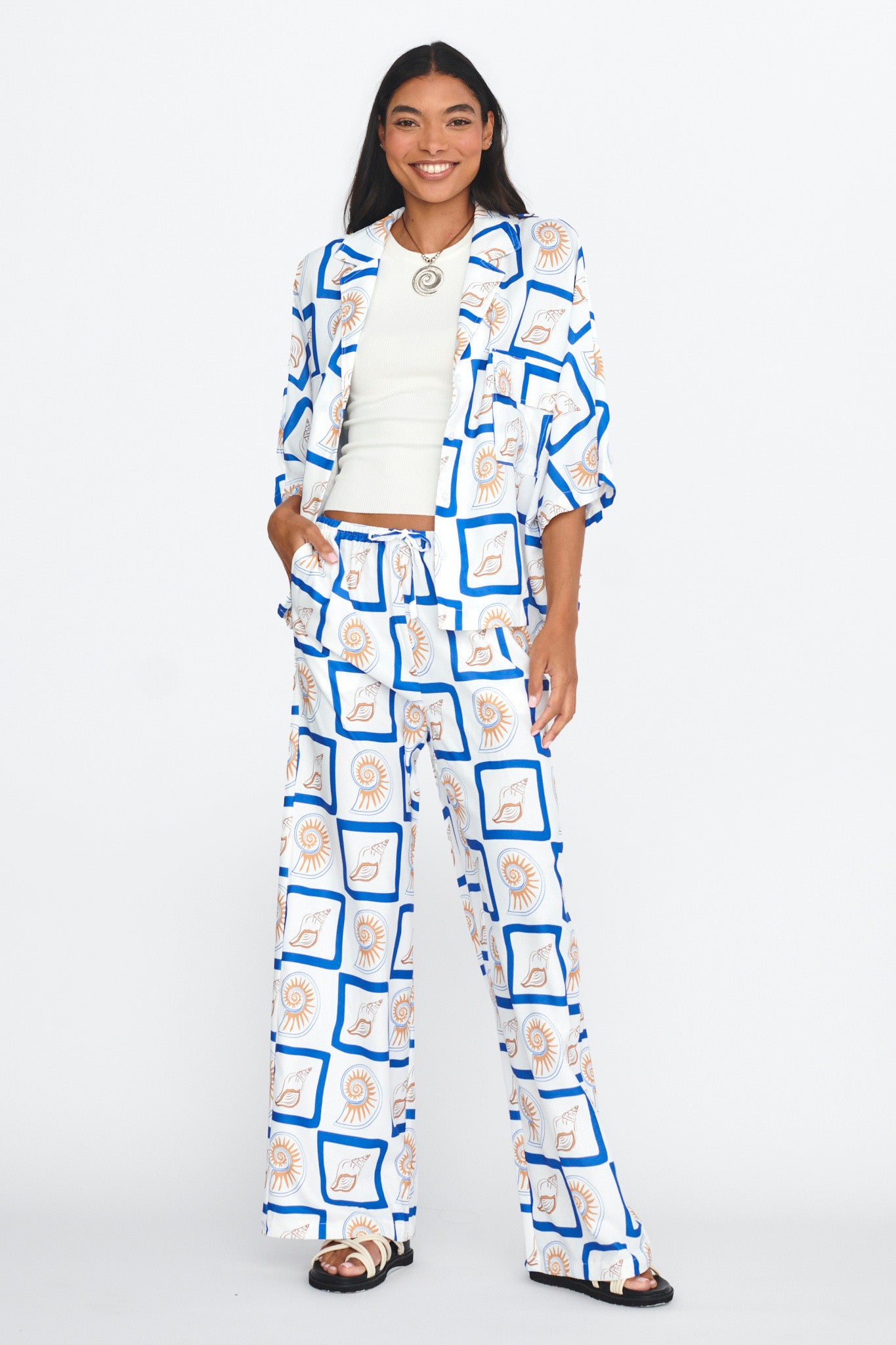 LOST IN LUNAR Zeni Pants Shell Print by Selfie Leslie