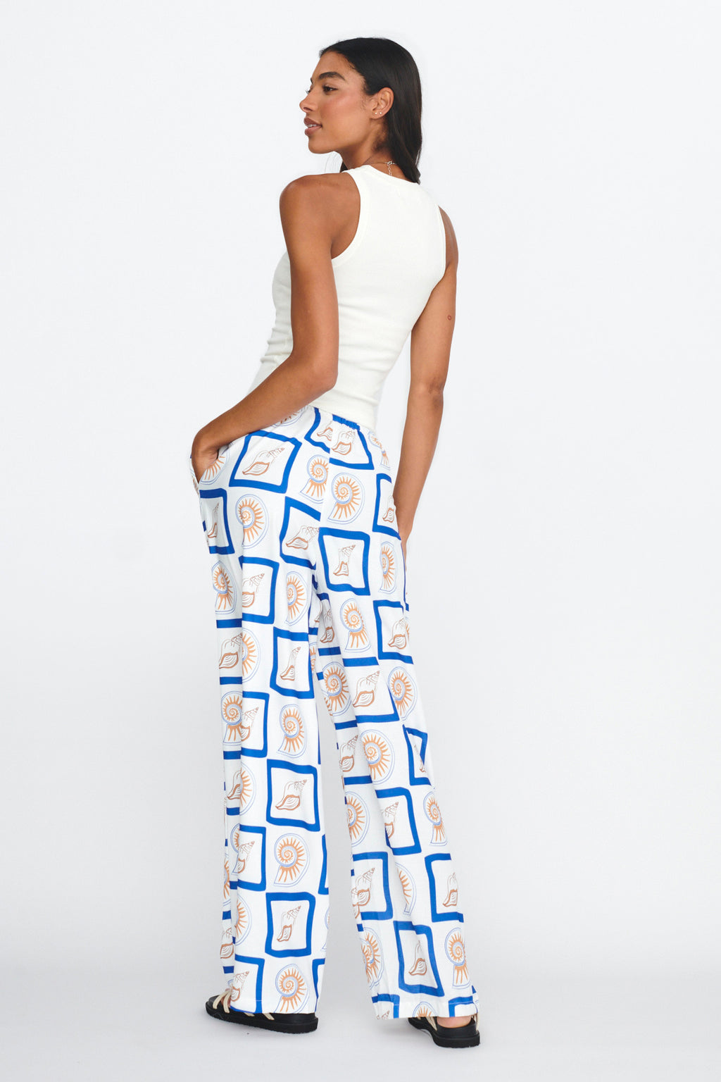 LOST IN LUNAR Zeni Pants Shell Print by Selfie Leslie