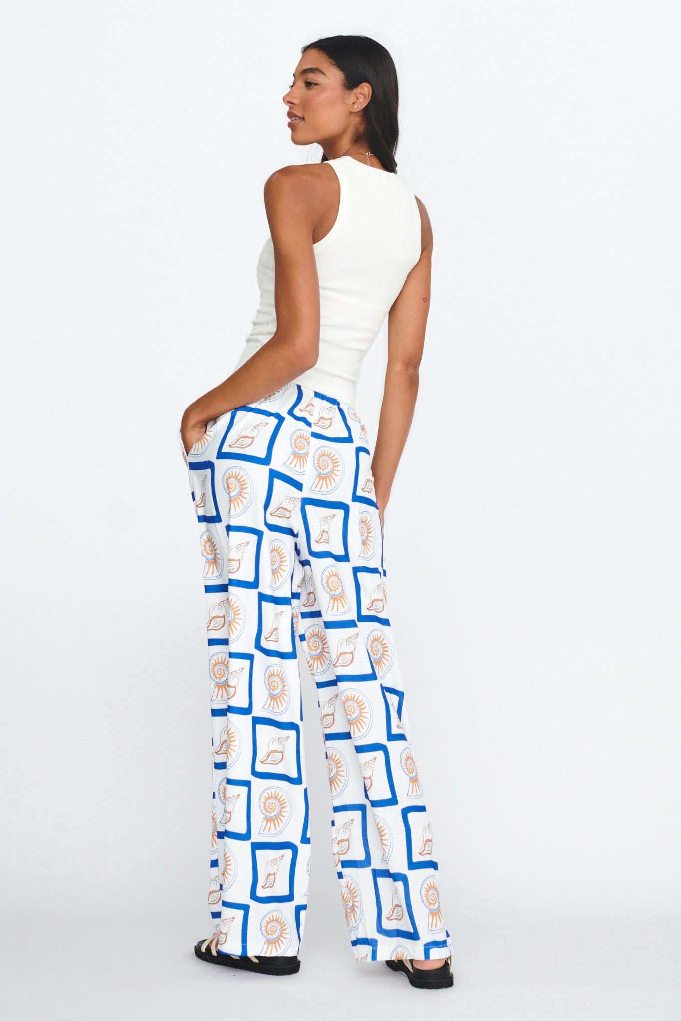 LOST IN LUNAR Zeni Pants Shell Print by Selfie Leslie