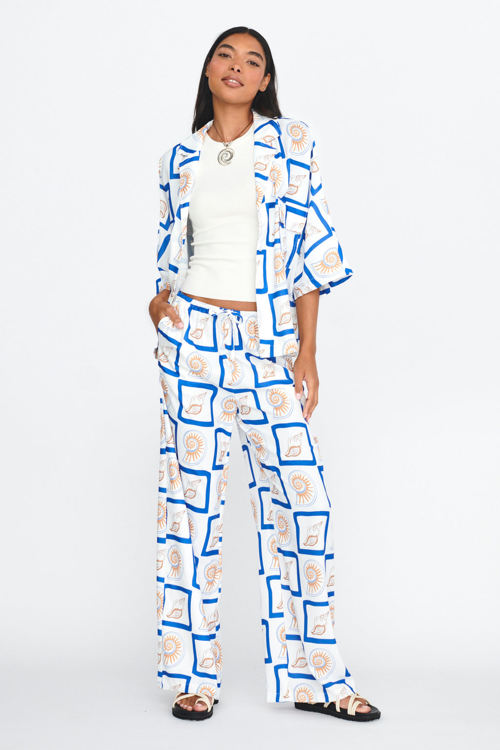 LOST IN LUNAR Zeni Pants Shell Print by Selfie Leslie