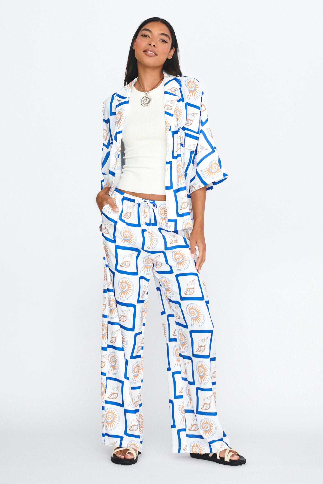 LOST IN LUNAR Zeni Pants Shell Print by Selfie Leslie