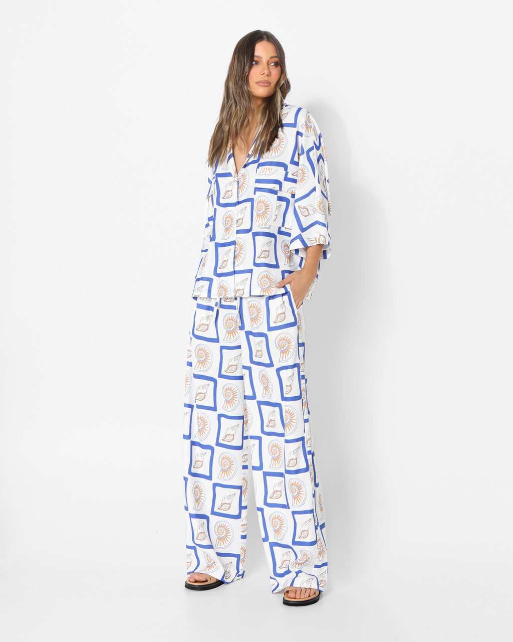 LOST IN LUNAR Zeni Pants Shell Print by Selfie Leslie