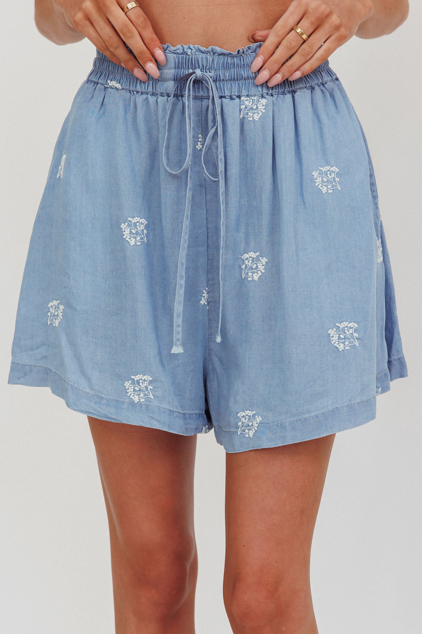 Lovefool Elastic Shorts Denim by Selfie Leslie