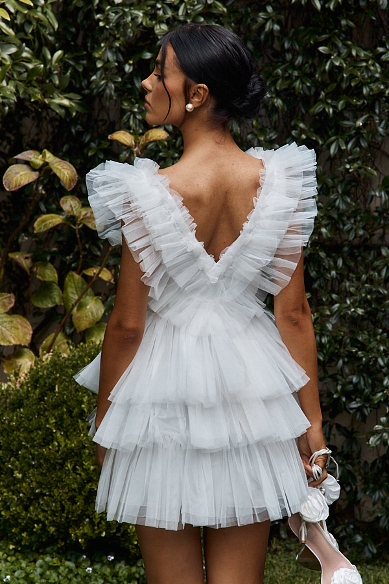 Froufrou Layered Tulle Mini Dress White | Selfie Leslie