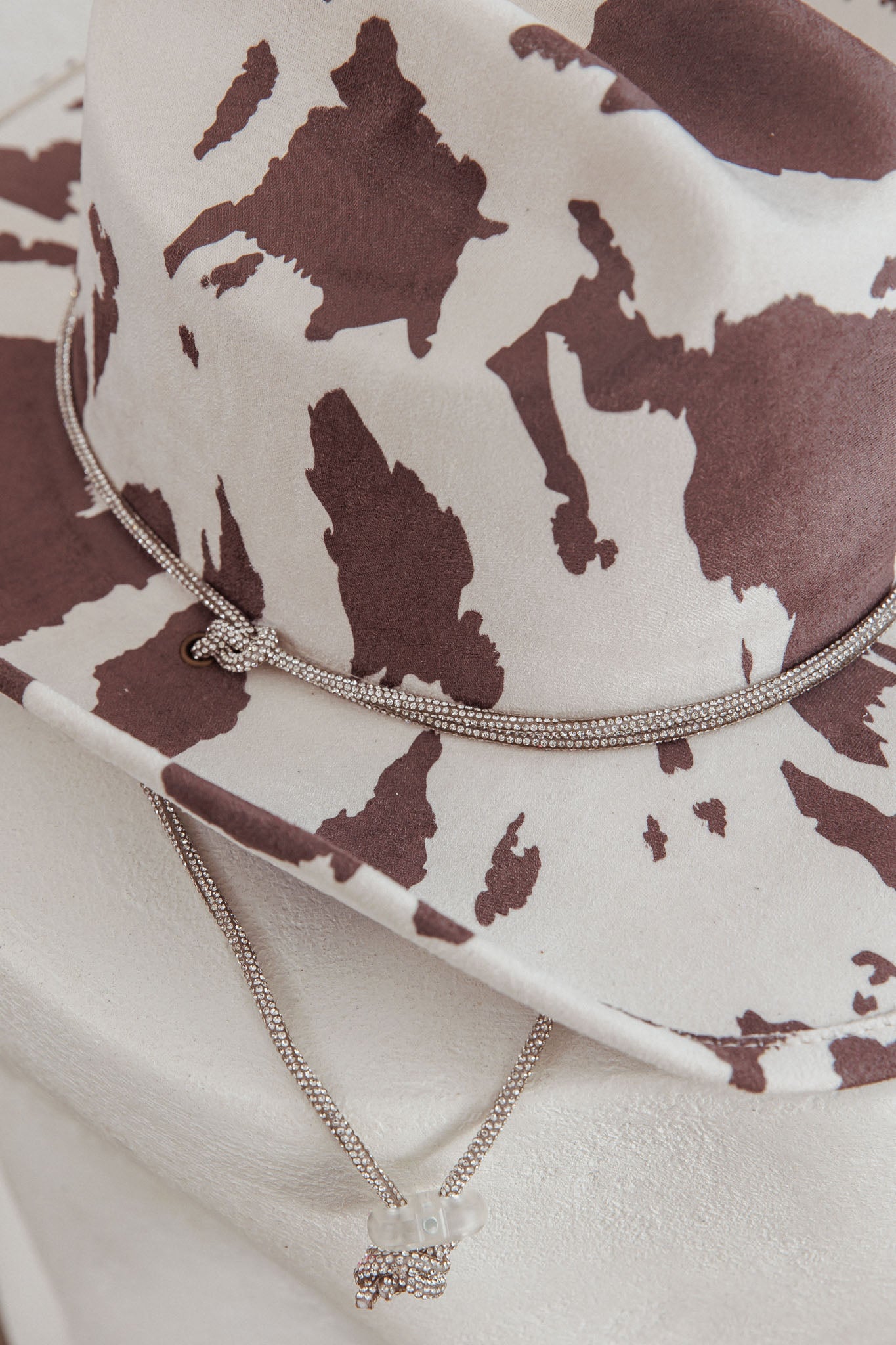 Tucson Cowboy Hat Cow Print Brown/Ivory by Selfie Leslie