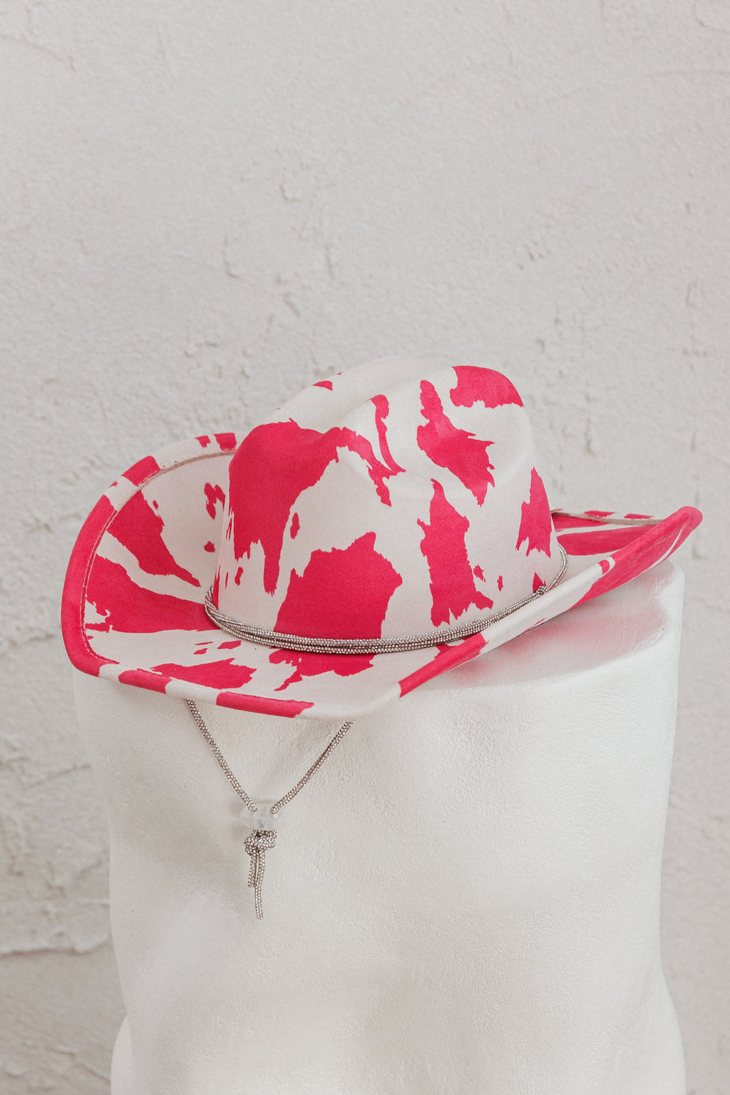 Tucson Cowboy Hat Cow Print Pink by Selfie Leslie