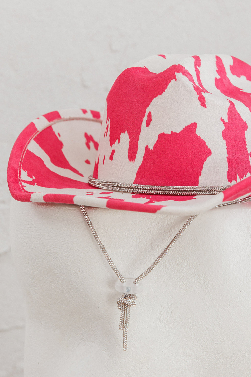 Tucson Cowboy Hat Cow Print Pink by Selfie Leslie