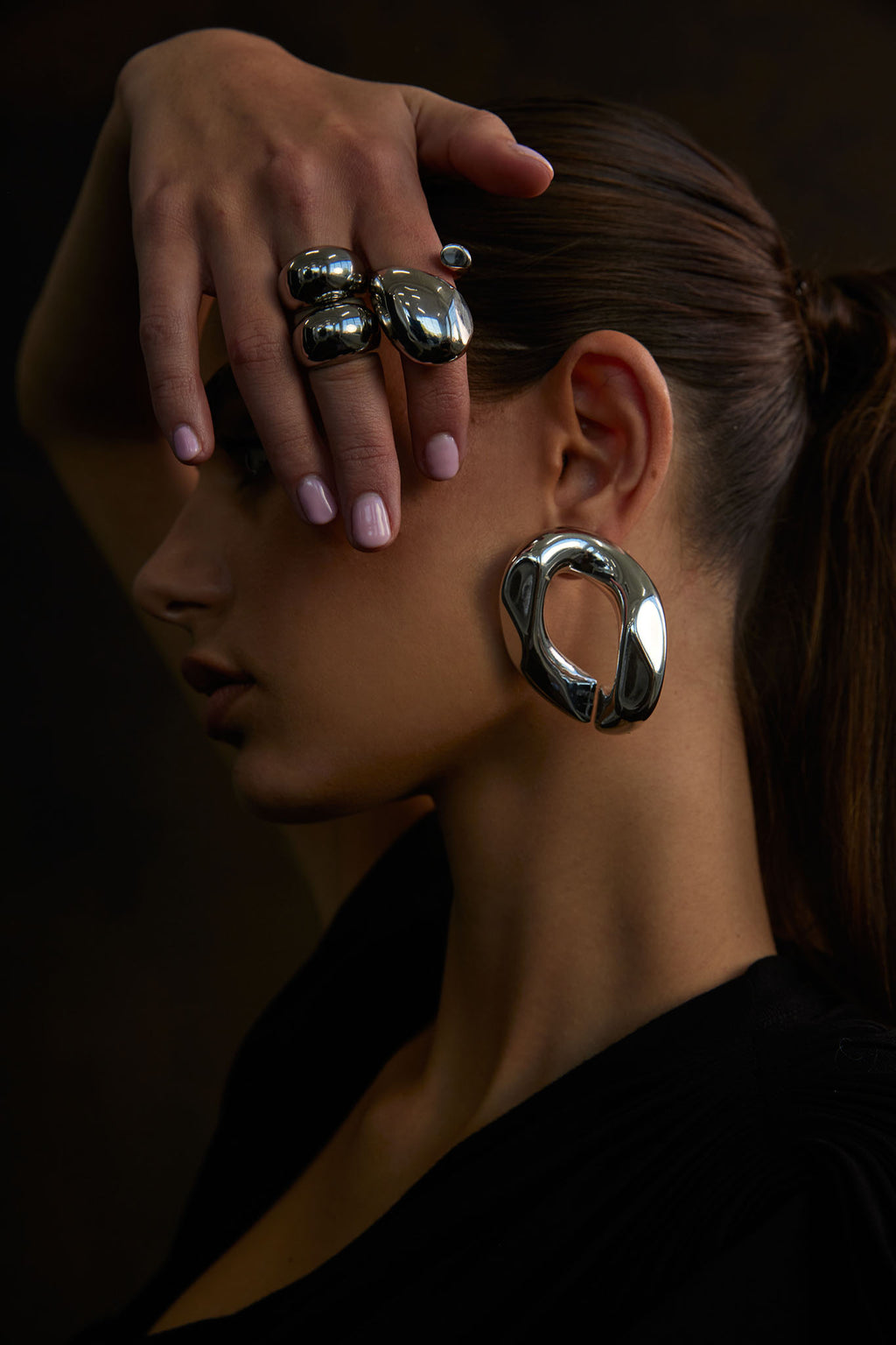 NOAH Chunky Ring Silver by Selfie Leslie