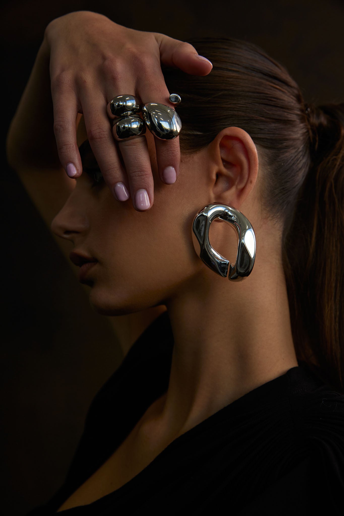 NOAH Chunky Ring Silver by Selfie Leslie