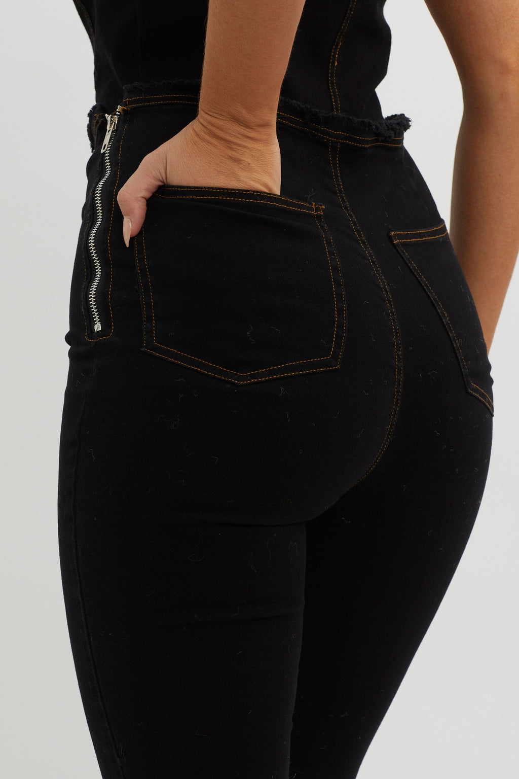 Nikia Raw Edge Flare Pants Black by Selfie Leslie