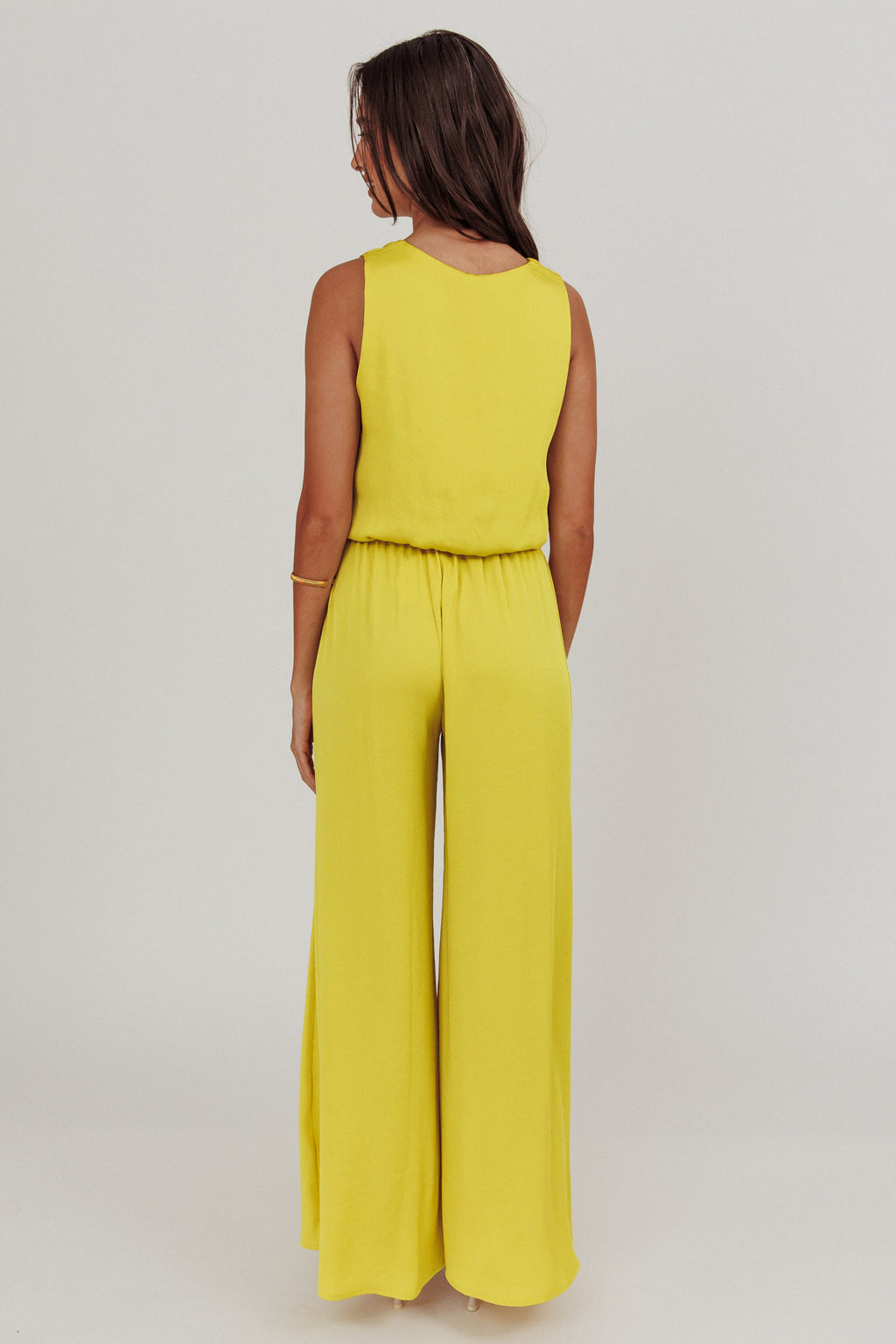 Mariposa Wide Leg Pant Chartreuse by Selfie Leslie